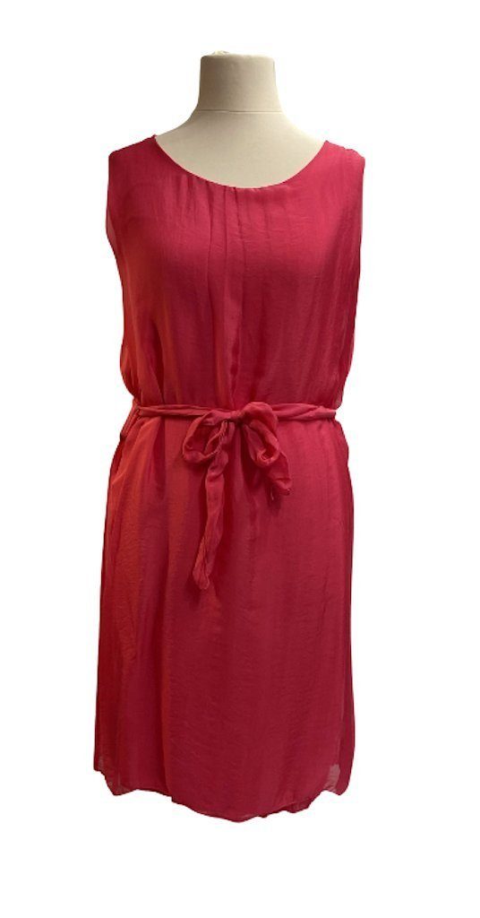 BZNA Sommerkleid Seidenkleid Sommer Kleid Dress Pink elegant Unifarbe