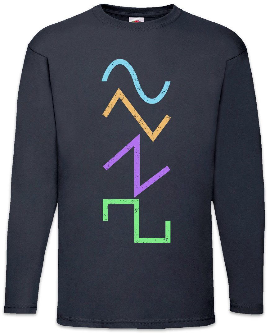 Langarmshirt Waves Langarm T-Shirt Synthesizer Electro Techno LFO Musik Music DJ MC