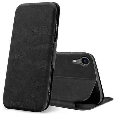 CoolGadget Handyhülle Business Premium Hülle für Apple iPhone XR 6,1 Zoll, Handy Tasche mit Kartenfach für iPhone XR Schutzhülle