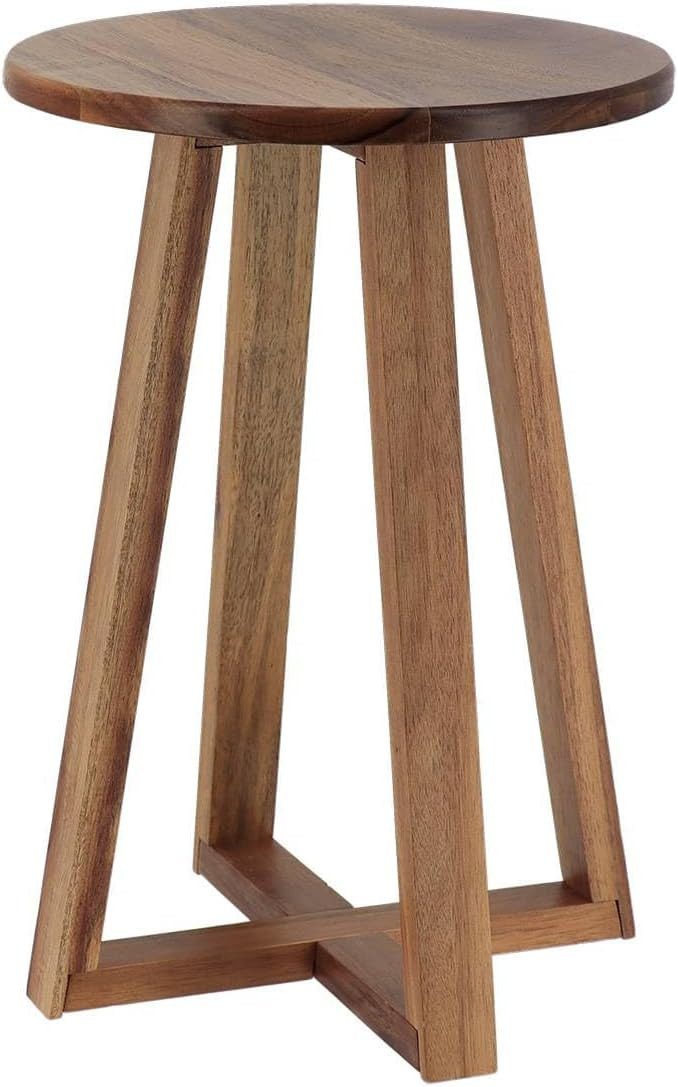 TENDANCE Dusch- und Badhocker,Beistelltisch aus Bambus, Beistellhocker,Duschstuhl