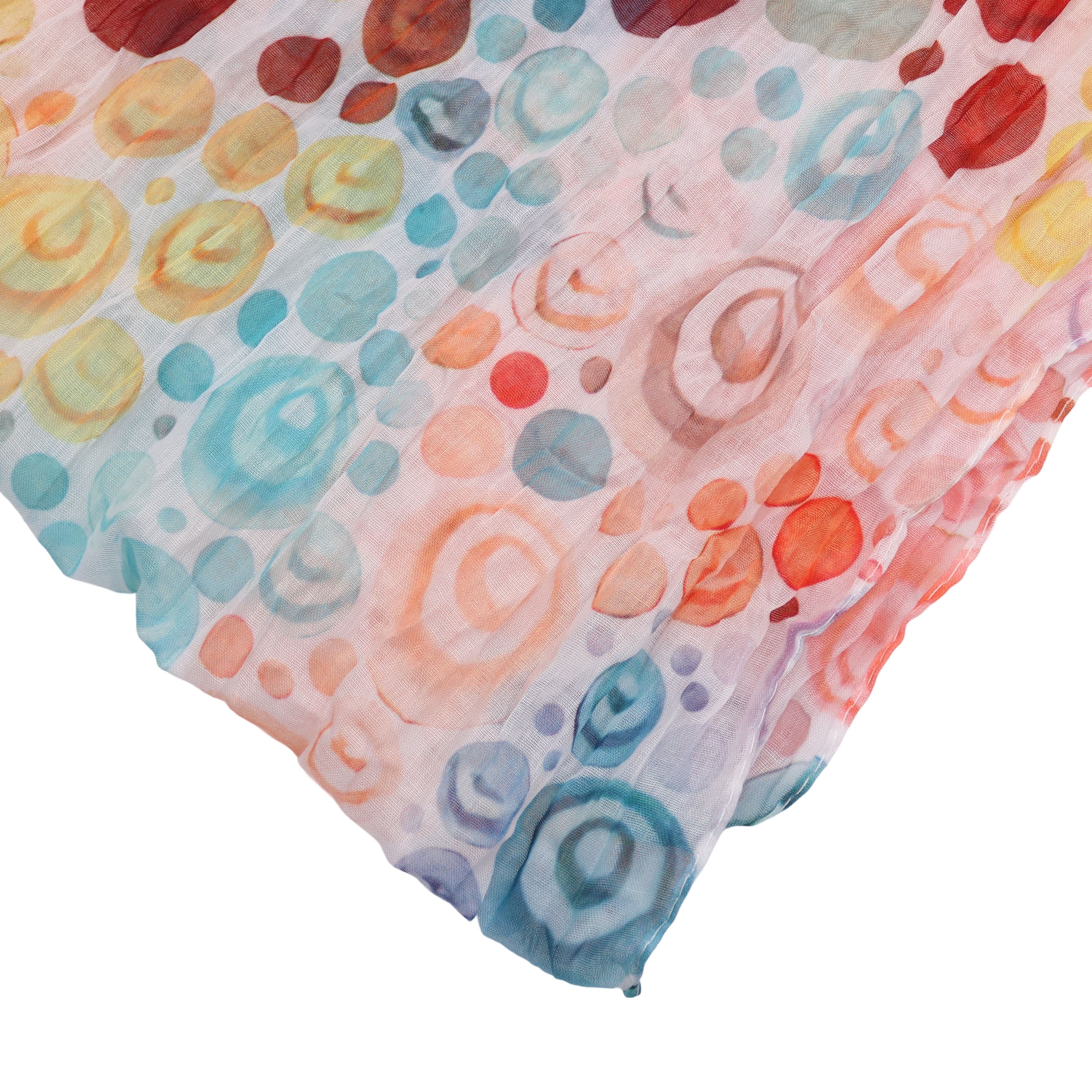 MIRROSI Loop Damen Schal mit Kreis-Muster Weich, Schlauchschal, (zweimal um den Hals wickelbar, ca.45x75cm), Damen Halstuch ideal für Frühling, Sommer oder Herbst