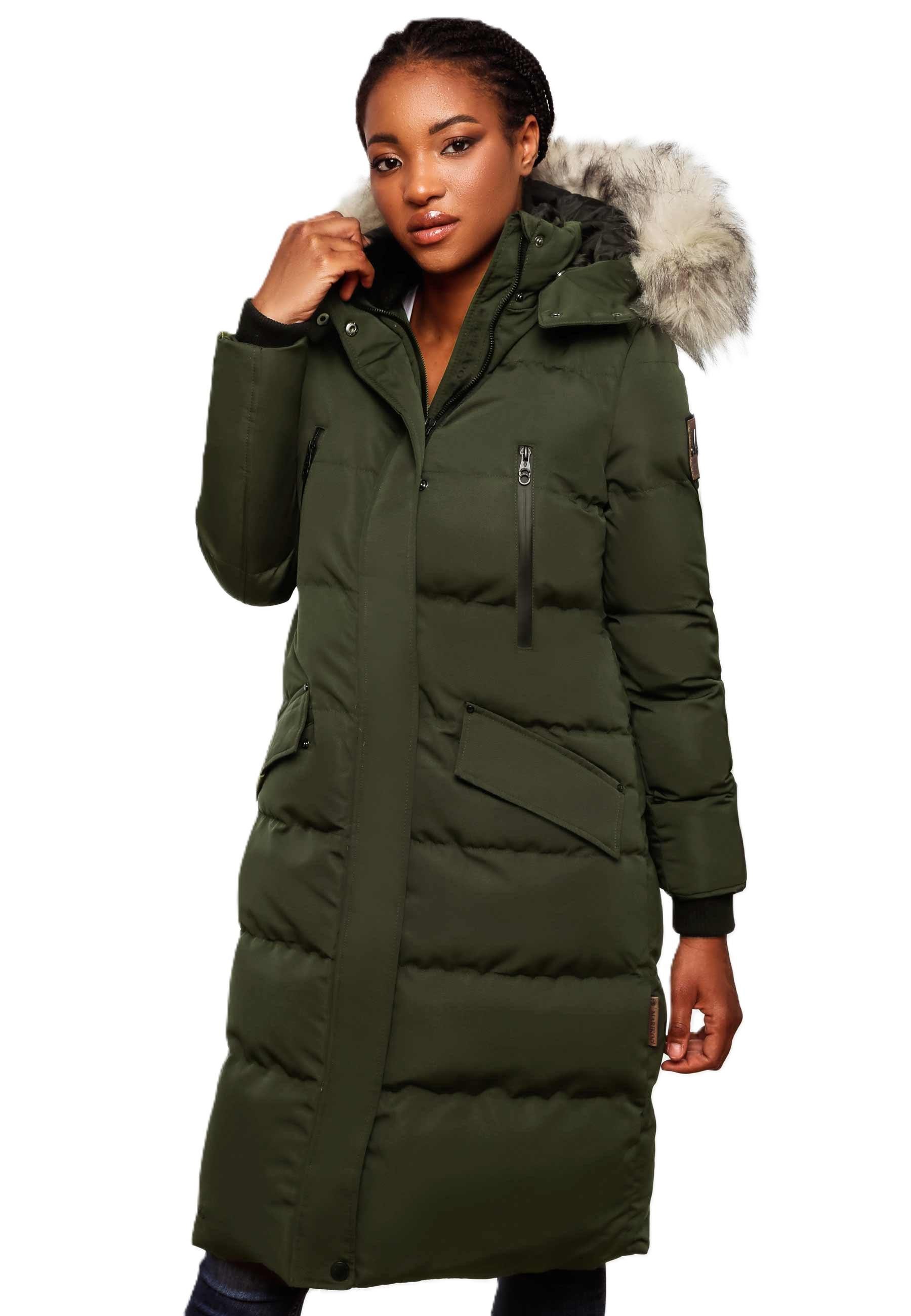 Marikoo Schneejacke langer Parka mit abnehmbarer günstig online kaufen