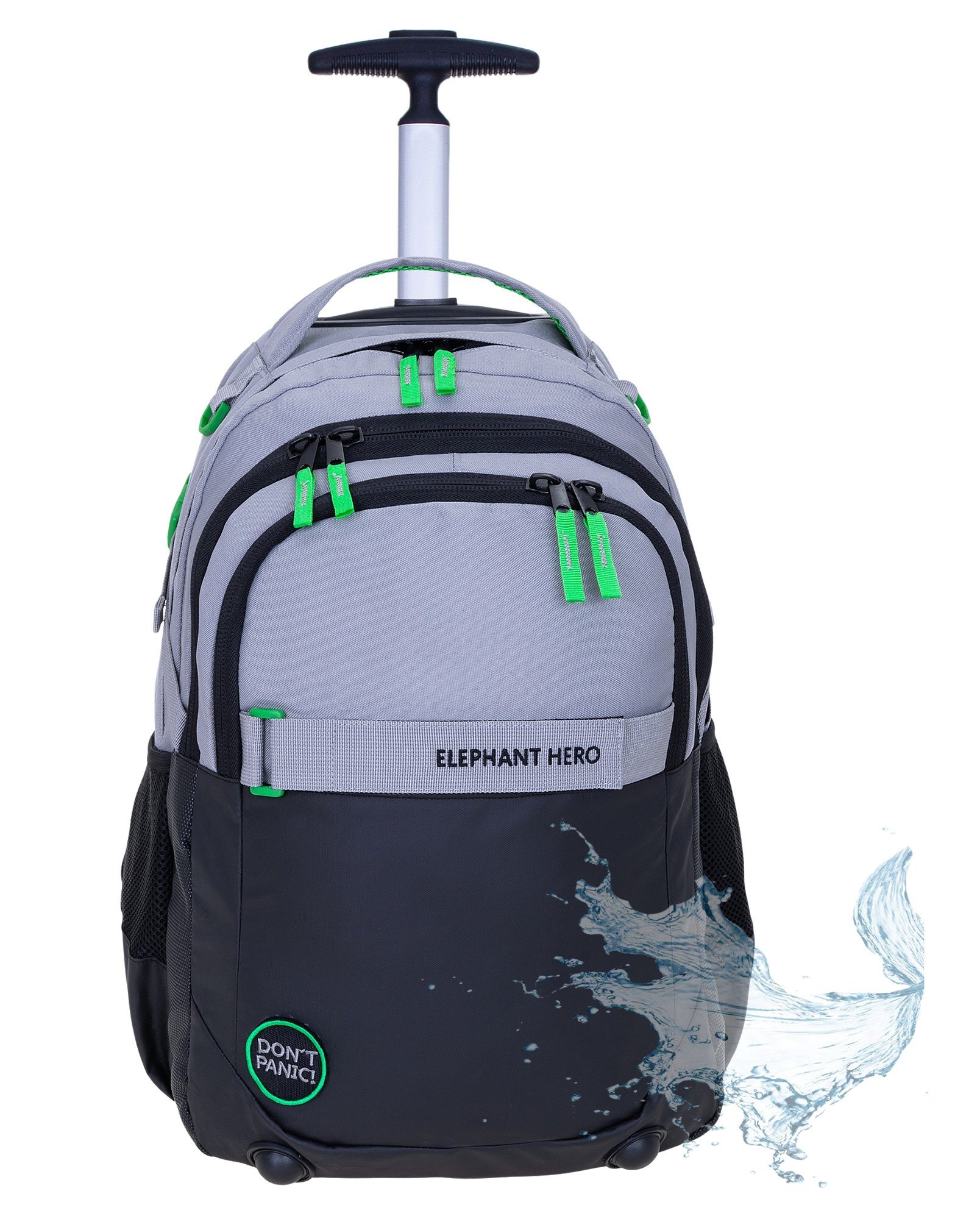 ELEPHANT Schulrucksack Trolley Hero Signature Schultrolley, Rucksacktrolley Schule Rucksack Rollen 3 Fächer Daypack Trolly