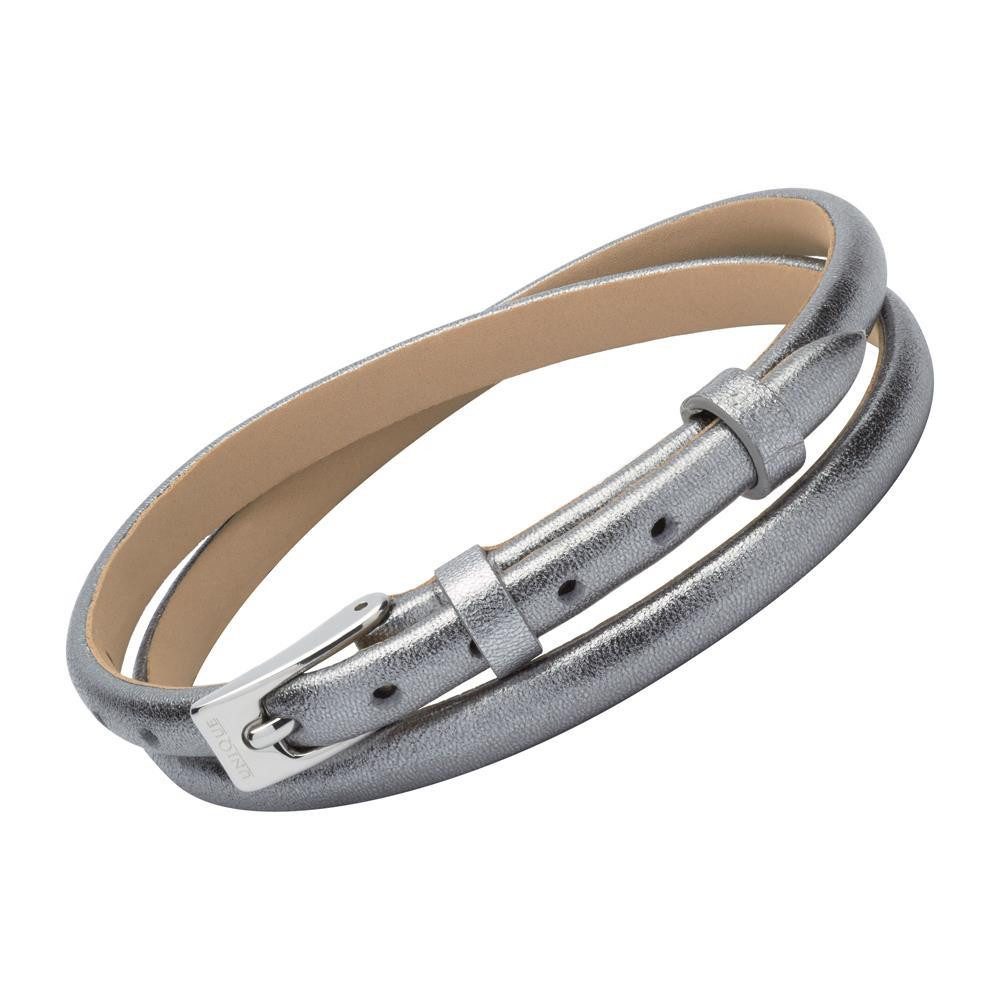 Unique Lederarmband Lederamrband in Grau mit Schimmer günstig online kaufen