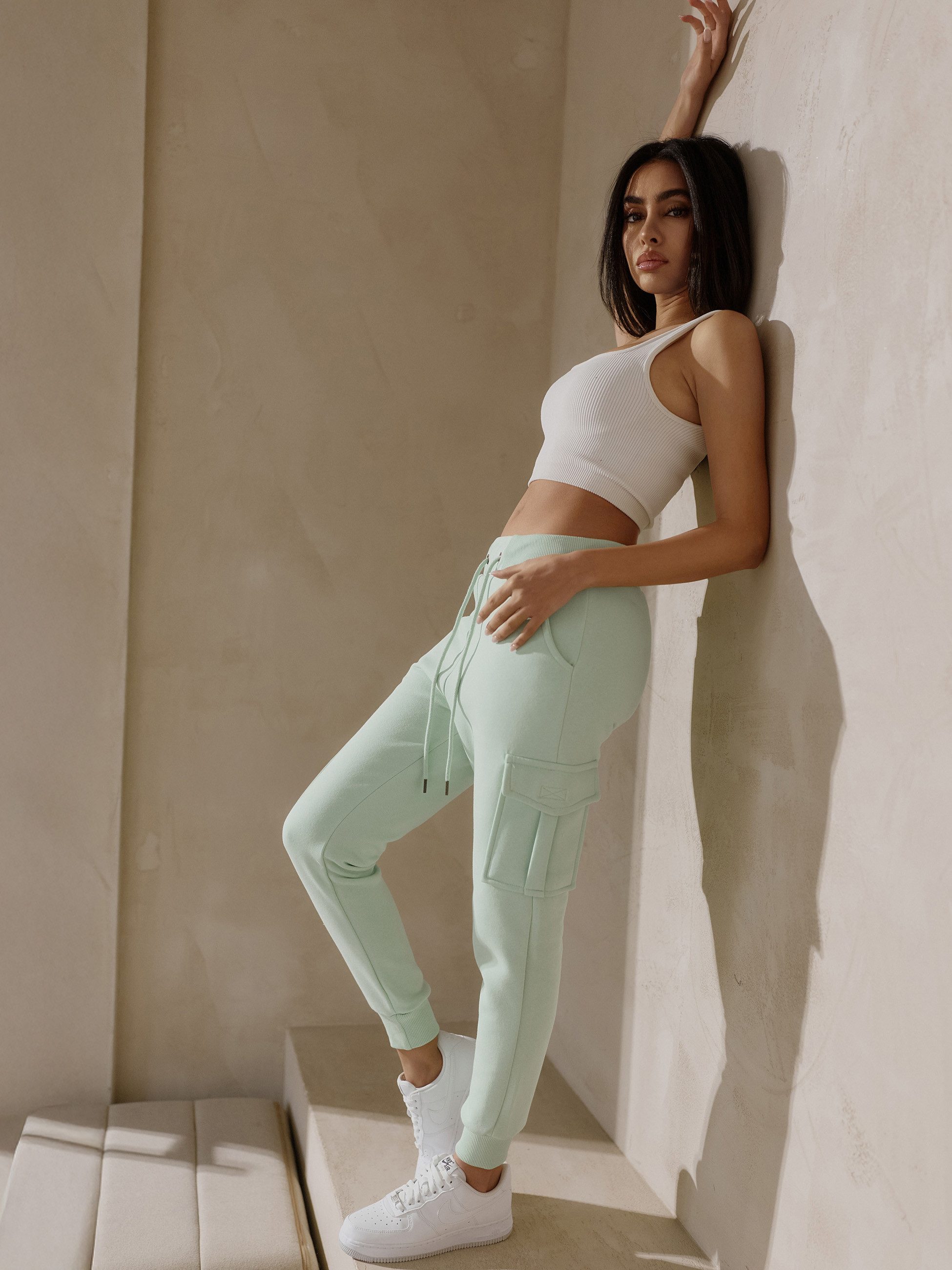 REPUBLIX Jogginghose ELISE Damen Cargo Jogger Sporthose Jogging Sweat Pants