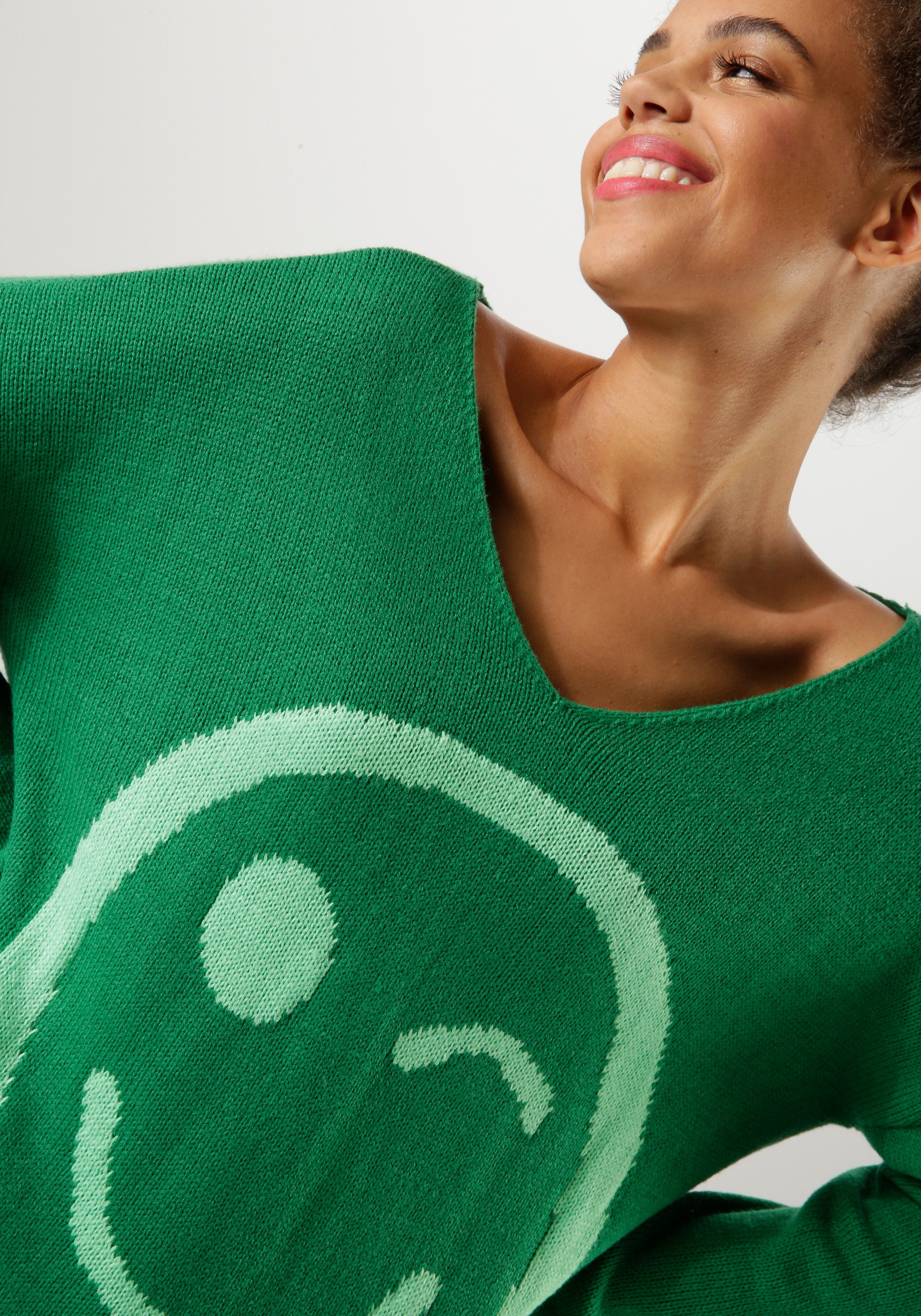 Aniston CASUAL Strickpullover mit eingestricktem Smiley