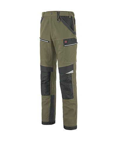 Easy / Arbeitsbundhose KHAKI Bund, CHARCOAL Lafont Saum "Spanner" Elastischer Cordura ®-Verstärkung,