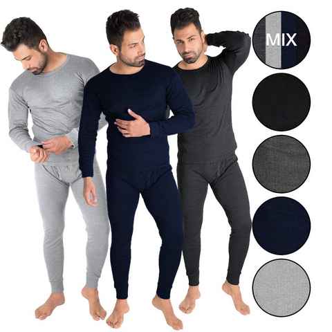 Black Snake Thermounterhemd cushy (Set, 3-St) Thermounterwäsche Set 3x Unterhemd + Unterhose