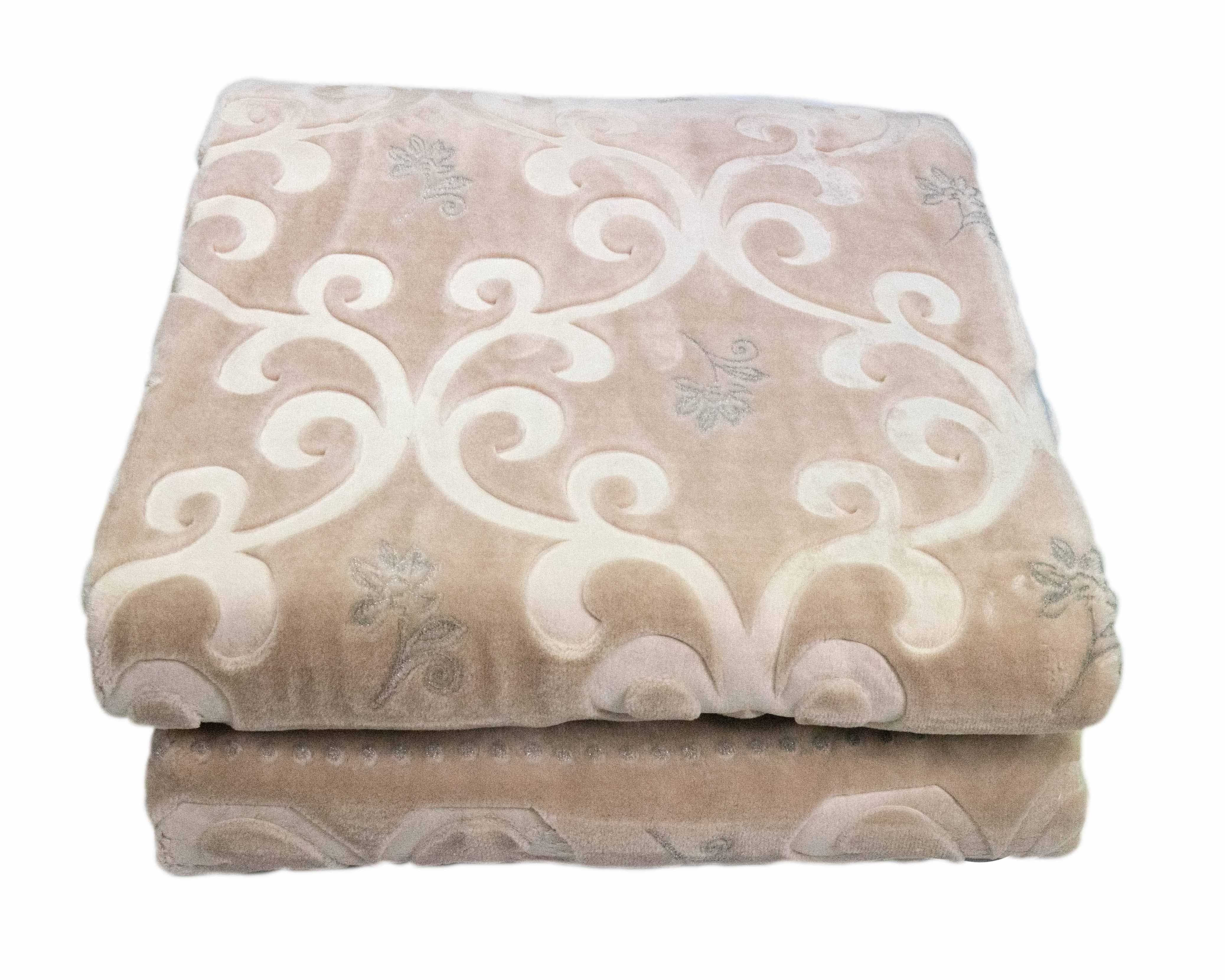 Tagesdecke Tagesdecke Bettüberwurf Decke mit Ornamenten in braun silber, Carpetia