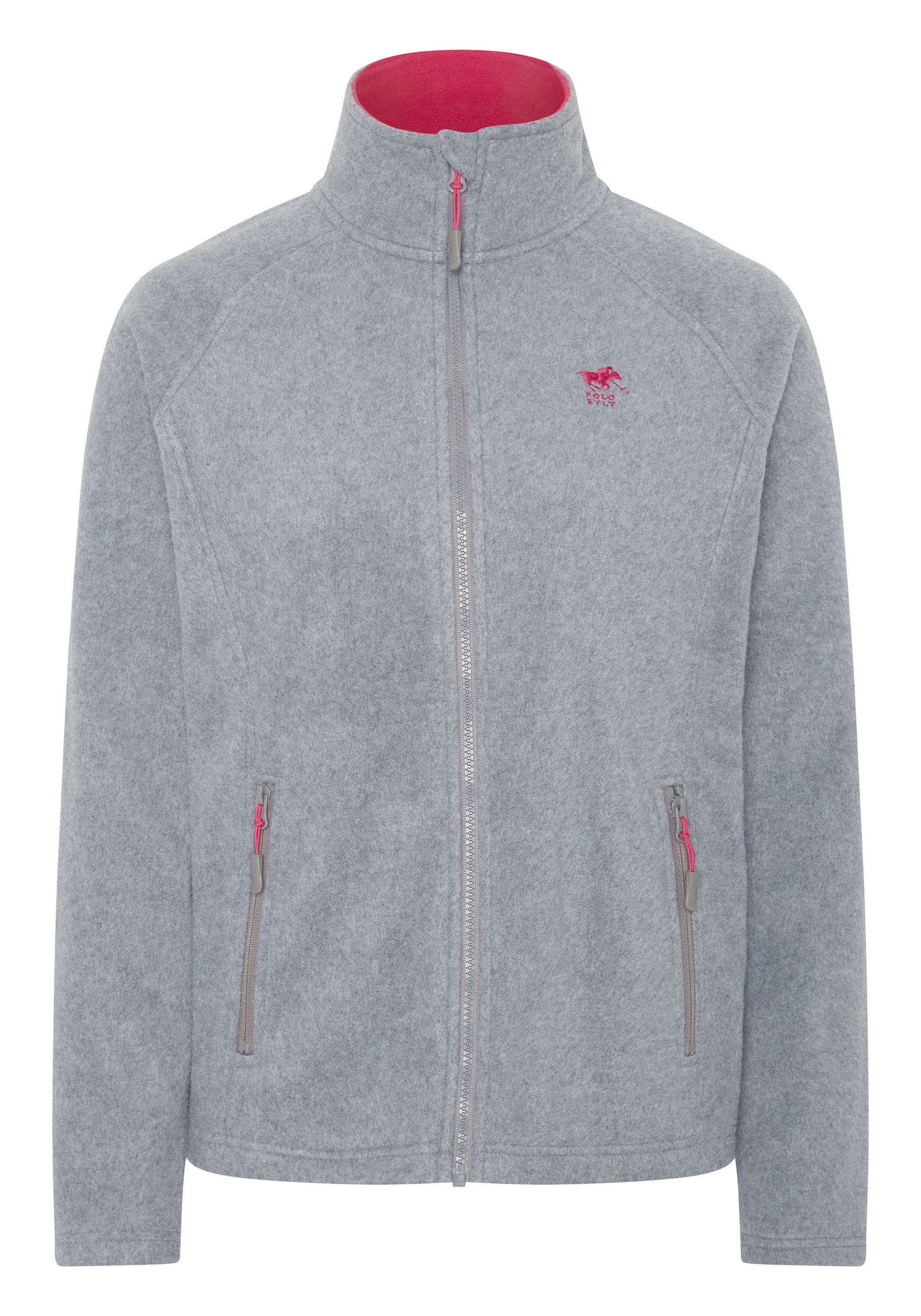 Polo Sylt Fleecejacke mit hochschließendem Kragen