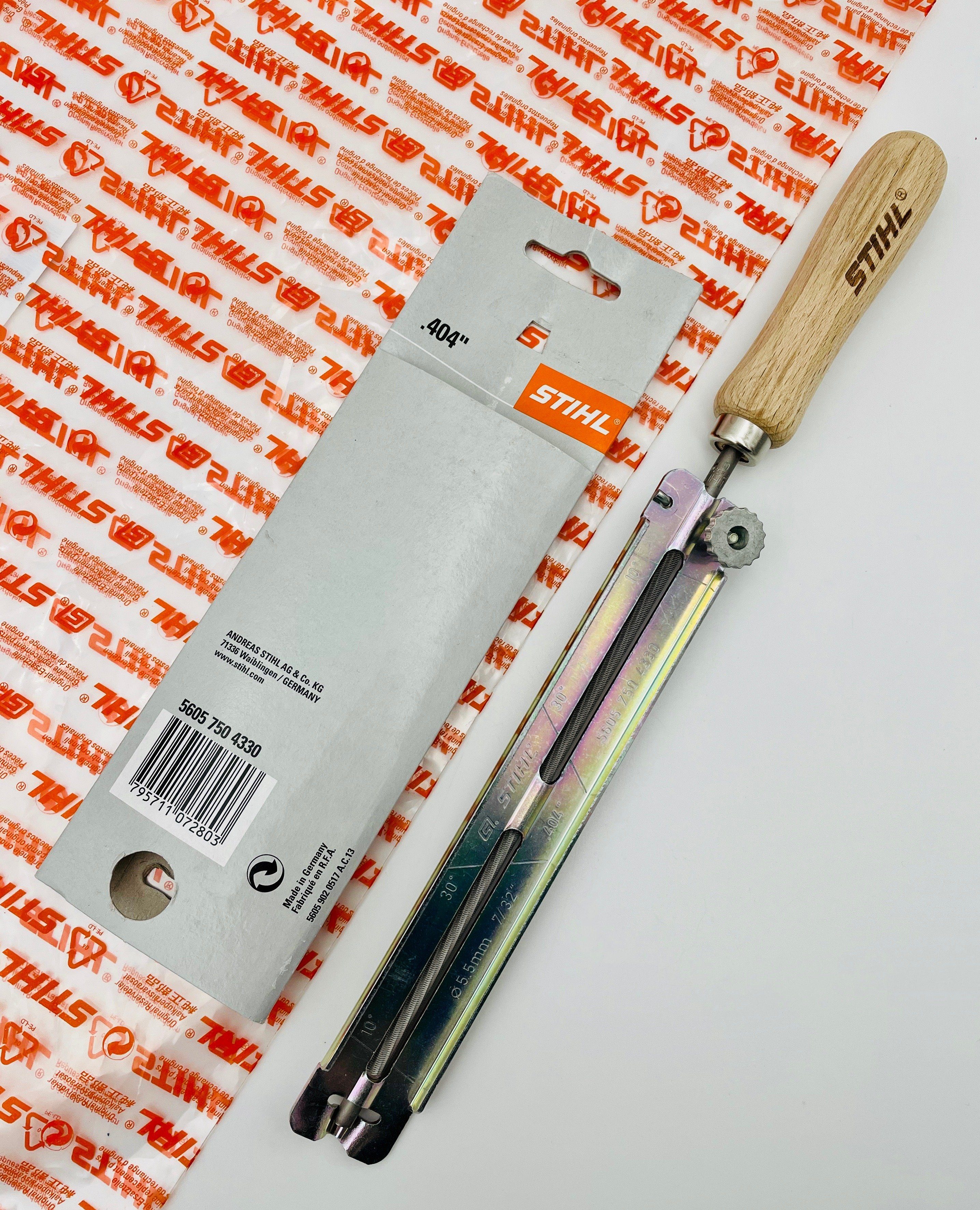 STIHL Ersatzkette Feilenhalter .404-Ketten, D 5,5 mm 56057504330, (STIHL Feilenhalter mit Rundfeile für .404-Ketten, D 5,5 mm 56057504330, 1-tlg., Feilenhalter .404-Ketten, D 5,5 mm 56057504330)