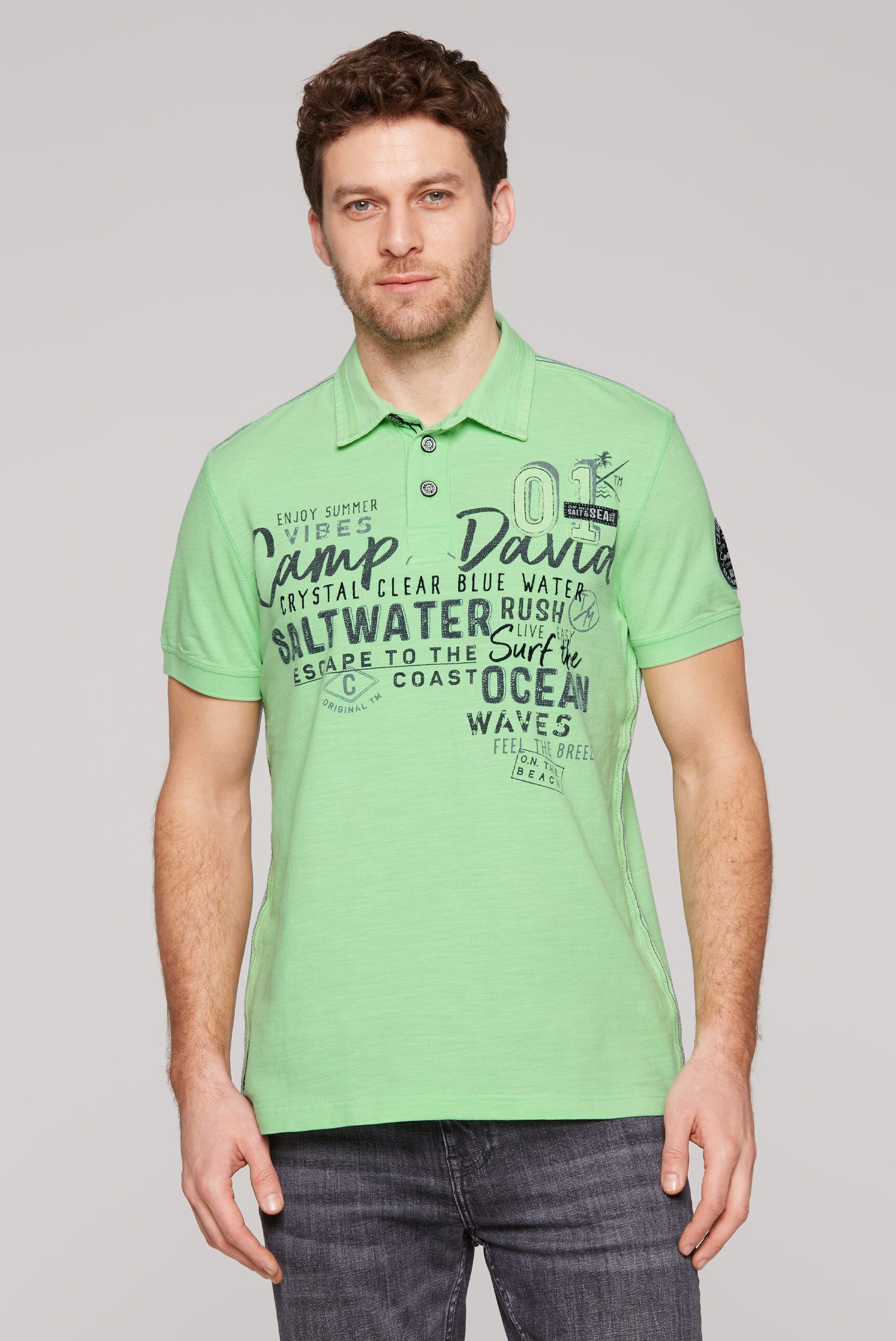 CAMP DAVID Poloshirt aus Baumwolle günstig online kaufen