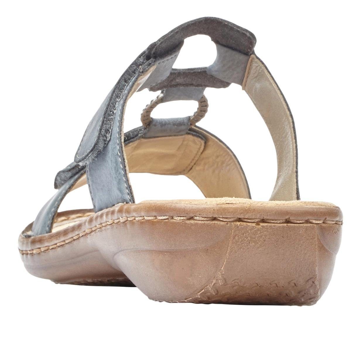 Rieker Pantolette, Keilabsatz, Sommerschuh, Schlappen mit Schmuckring günstig online kaufen