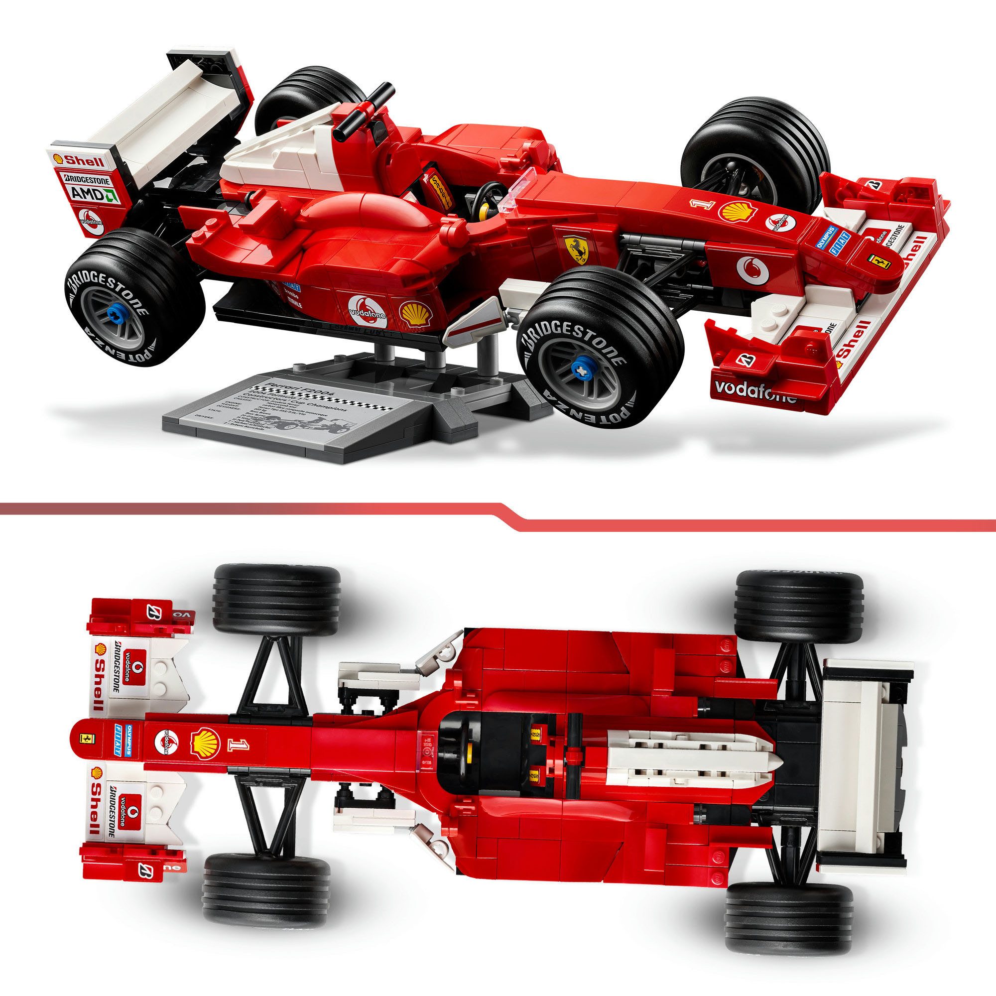 LEGO® Ferrari F2004 und Michael Schumacher (11375), LEGO Icons Konstruktionsspielsteine, (735 St) – Bild 4 von 5
