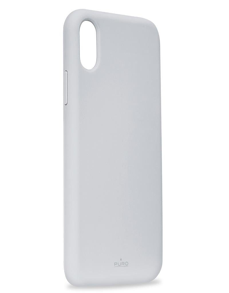 Puro Handyhülle Puro ICON Cover Silikon Schutz-Hülle Case Tasche Schale für  Apple iPhone X / XS 14,86 cm (5,8 Zoll), Farbe: Weiß