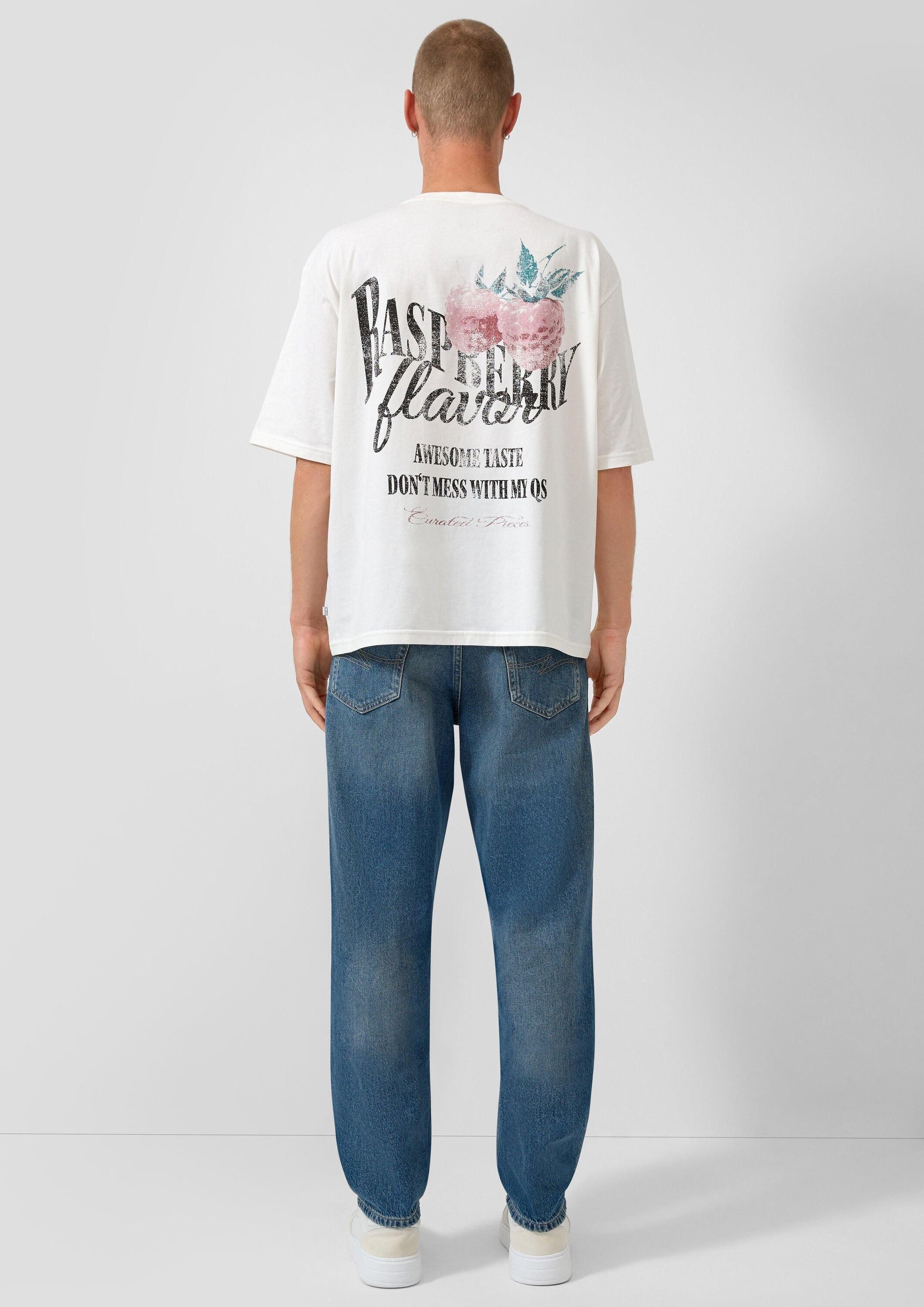QS Kurzarmshirt T-Shirt T-Shirt mit Print im Relaxed Fit
