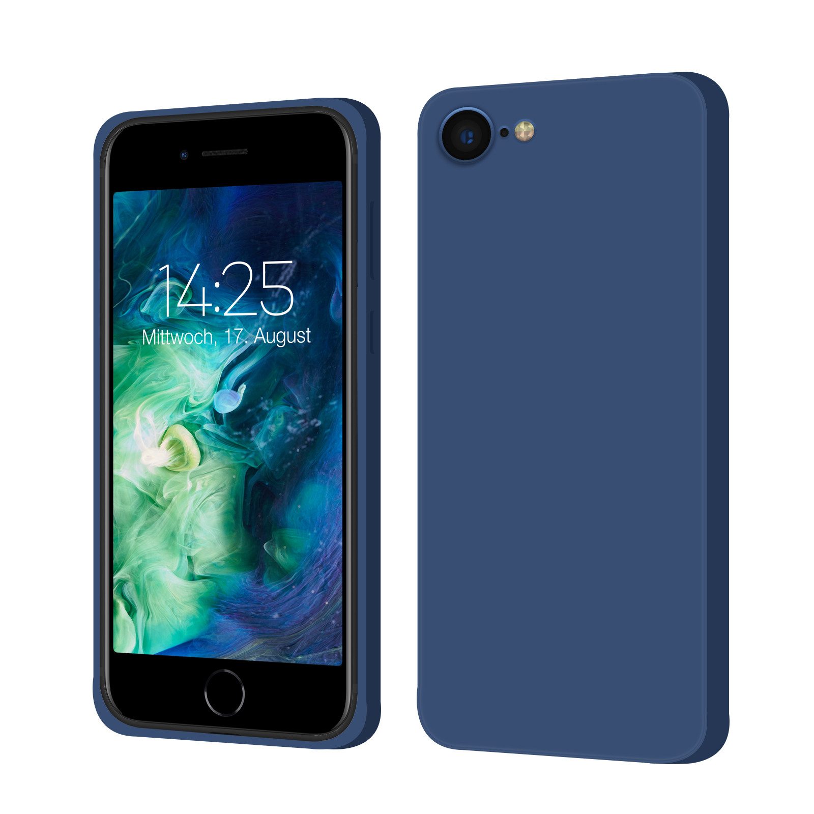 Tec-Expert Handyhülle SoftGrip Cover Hülle für Apple iPhone 7, Handy Case Bumper integrierter Kameraschutz flexibel