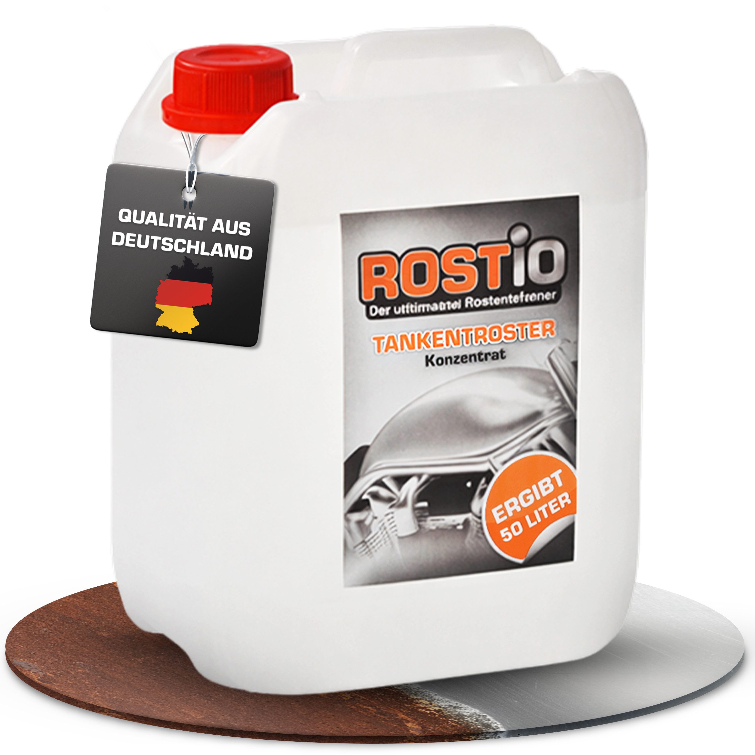 Rostio Tankentroster 5 Liter - Rost im Tank innen entfernen Rostentferner