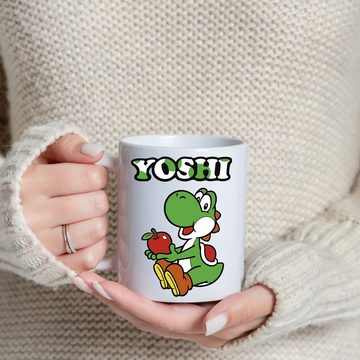 Youth Designz Tasse Yoshi Kaffeetasse Geschenk mit trendigem Logo Print, Keramik