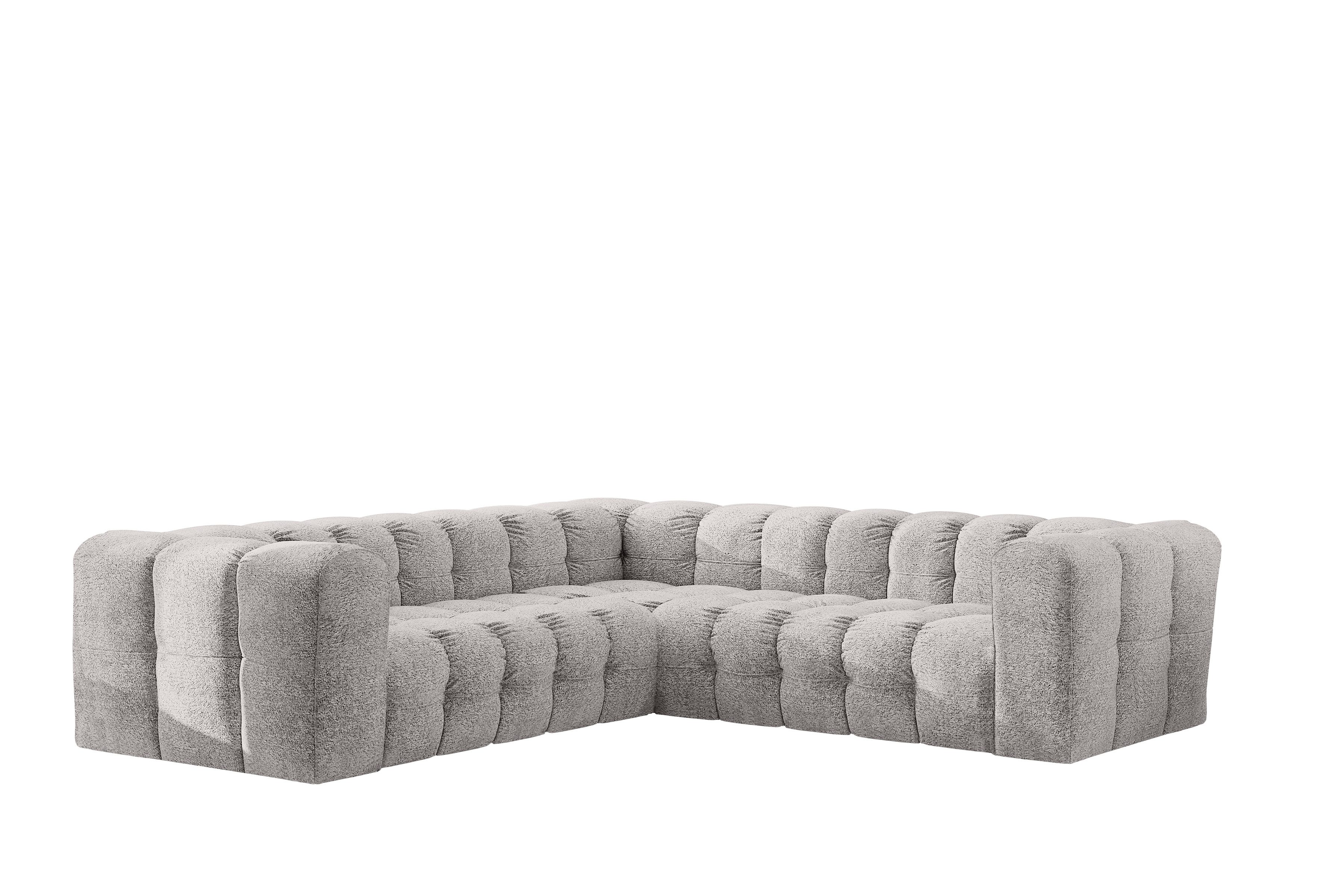 Kaiser Möbel Ecksofa CORNER BALOO Designer mit Steppung, Wohnzimmer, Stoff Arena, gesteppte Oberfläche,hoher Sitzkomfort,zeitloses Design