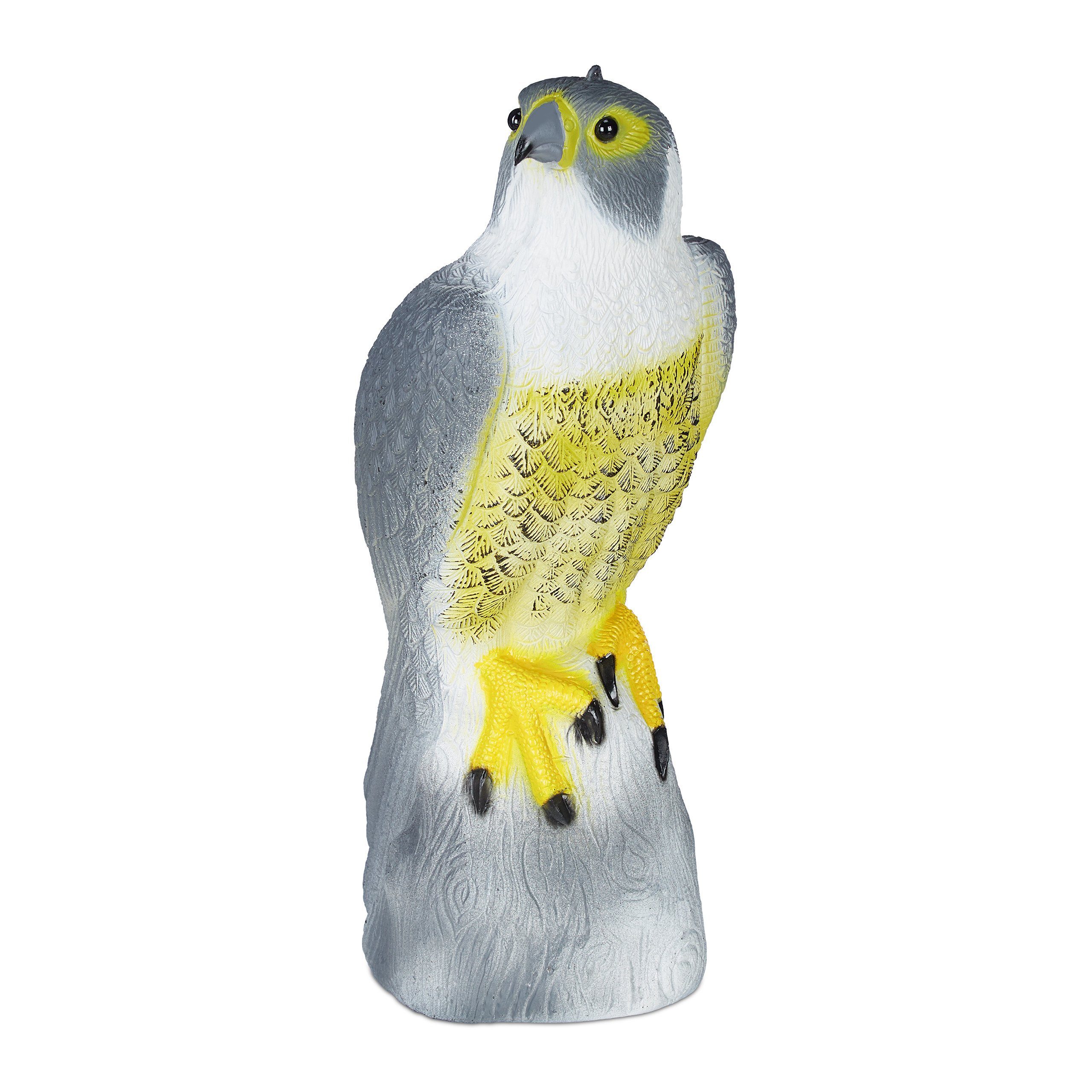 relaxdays Gartenfigur Vogelschreck Falke sitzend günstig online kaufen