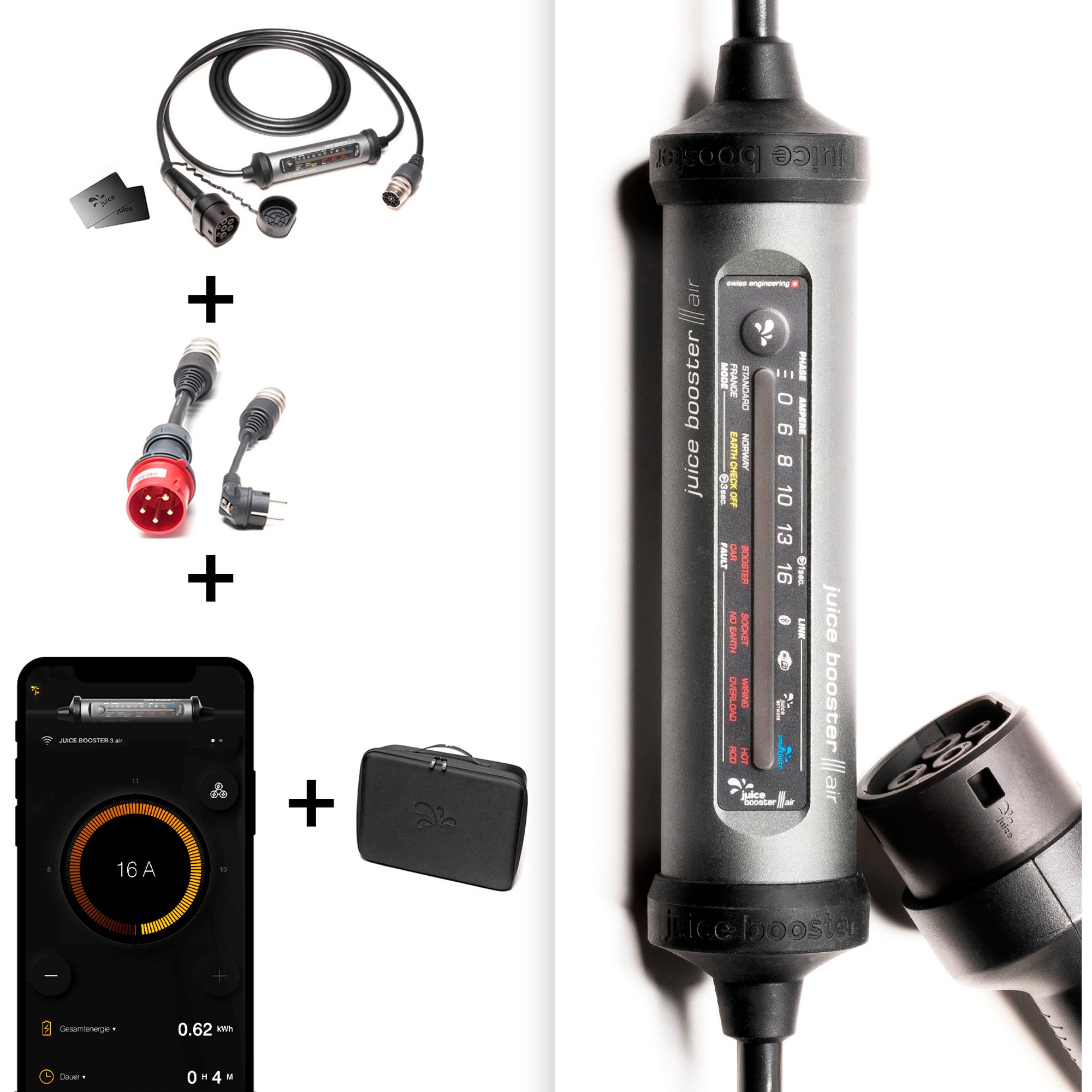 Juice Juice Technology JUICE BOOSTER 3 air Country EU Basic Set, Wallbox Elektroauto-Ladegerät