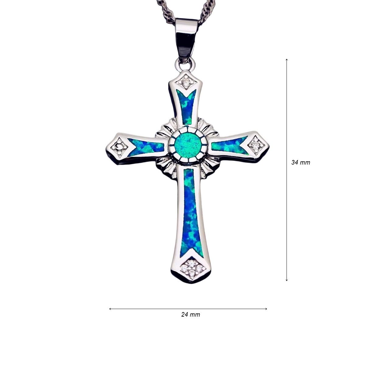 ELLAWIL Kette mit Anhänger Halskette Edelstahlkette Schlangenkette mit Kreu günstig online kaufen