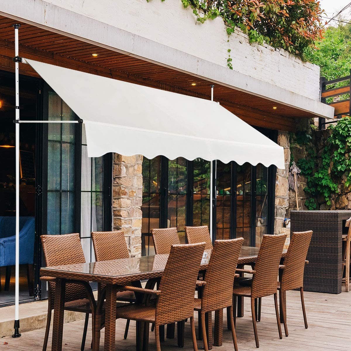 COSTWAY Klemmmarkise 250cm breit, höhenverstellbar 200-300cm, günstig online kaufen