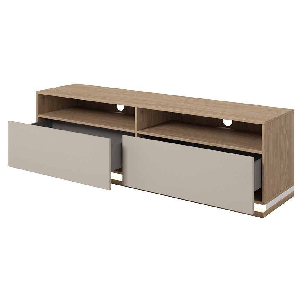 Lomadox Lowboard DRACHTEN-83, TV-Schrank Eiche kaschmir günstig online kaufen