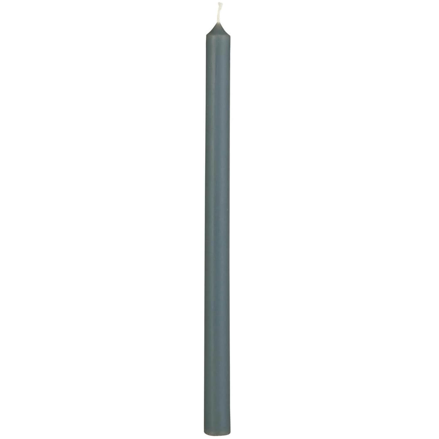 Ib Laursen Teelichthalter IB Laursen 1 Stück schmale hohe Kerze 20cm AQUA HAZE blau lang Spitz