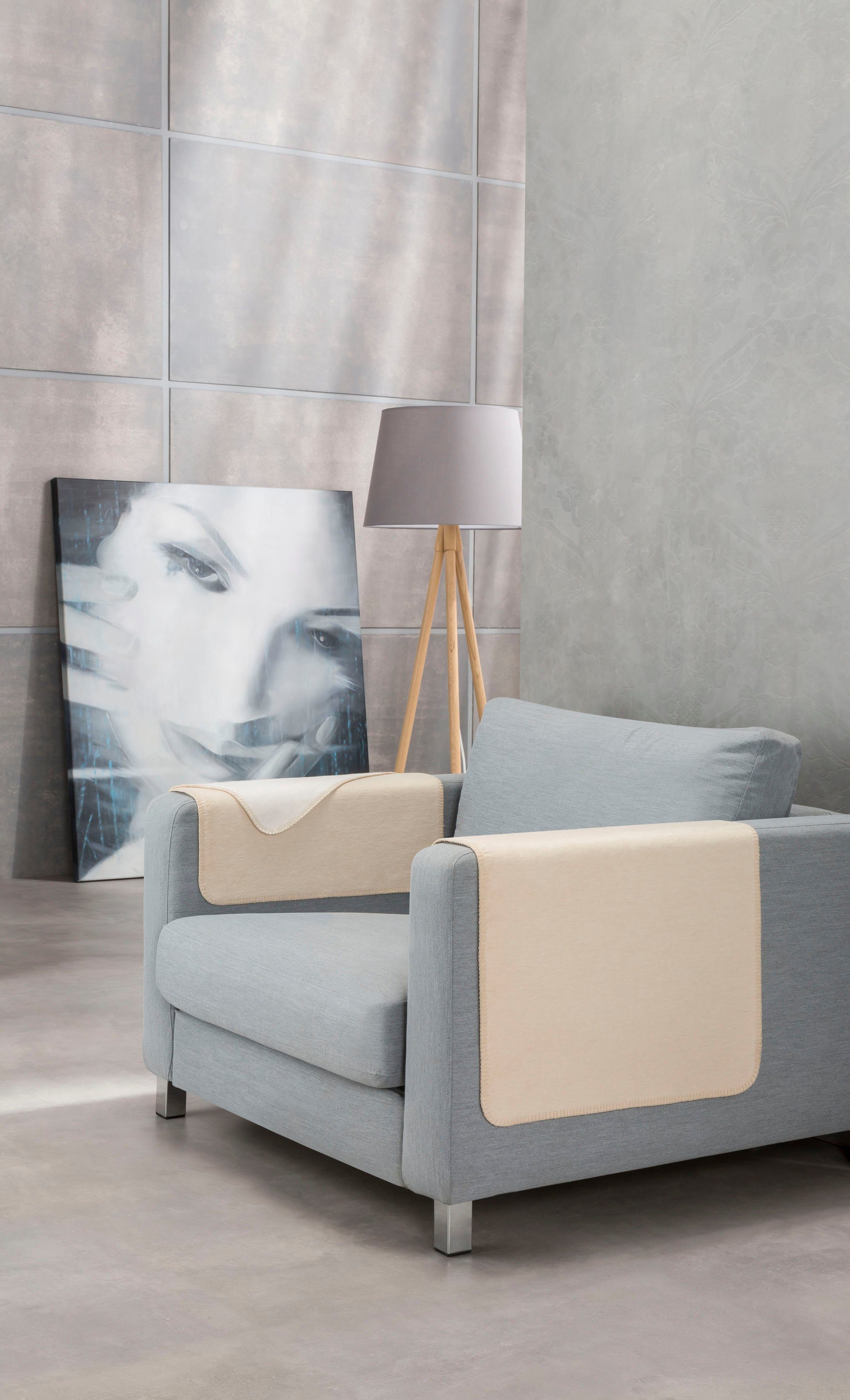 IBENA Armlehnenschoner Dublin, mit Wendeseite (2 Stück)