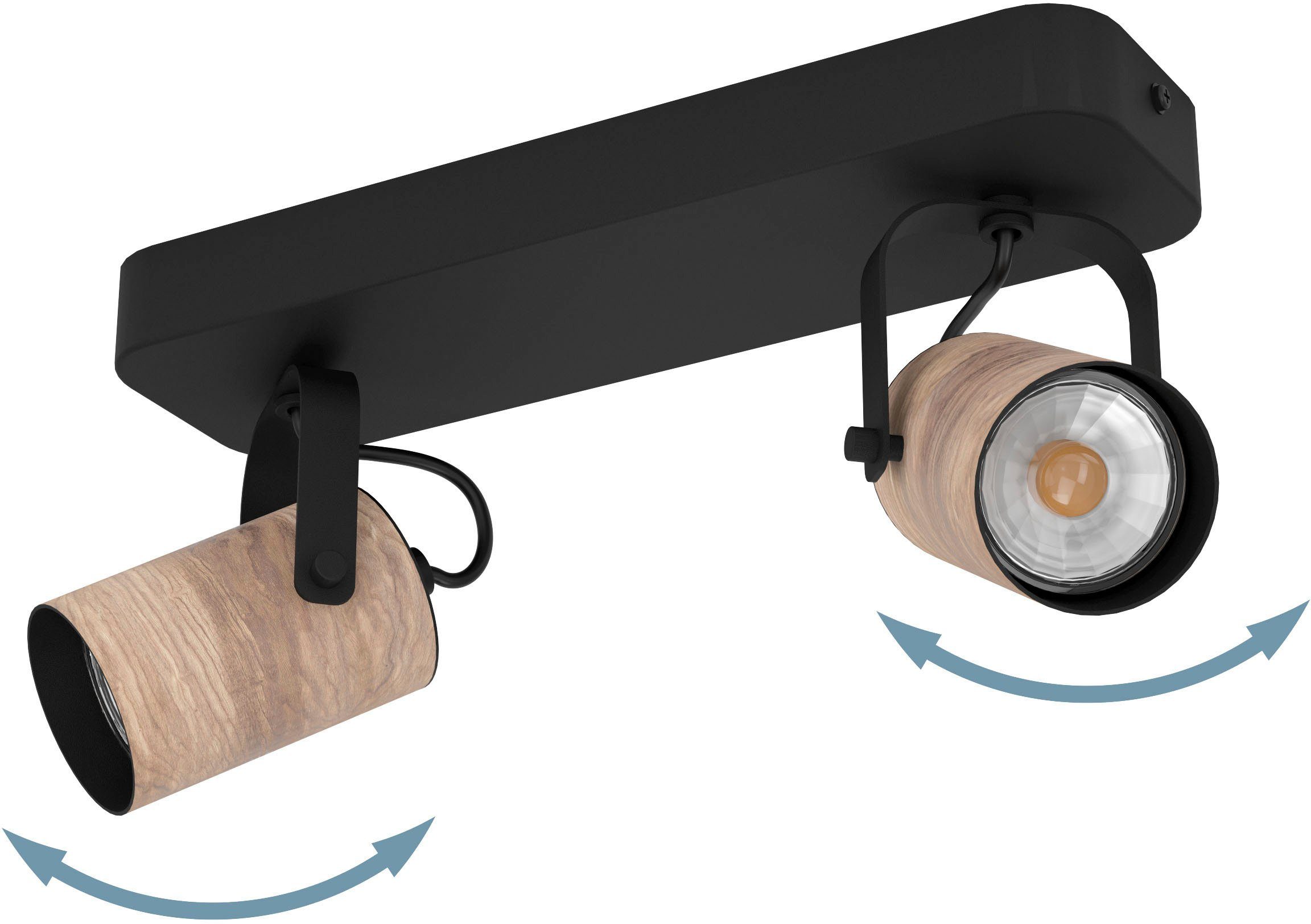 in - EGLO und Leuchten aus Leuchtmittel inkl. schwarz moderne Deckenspot von GU10 CAYUCA, Hochwertige EGLO wechselbar, Leuchtmittel, Leuchte Deckenspot ohne - Stahl 3W,