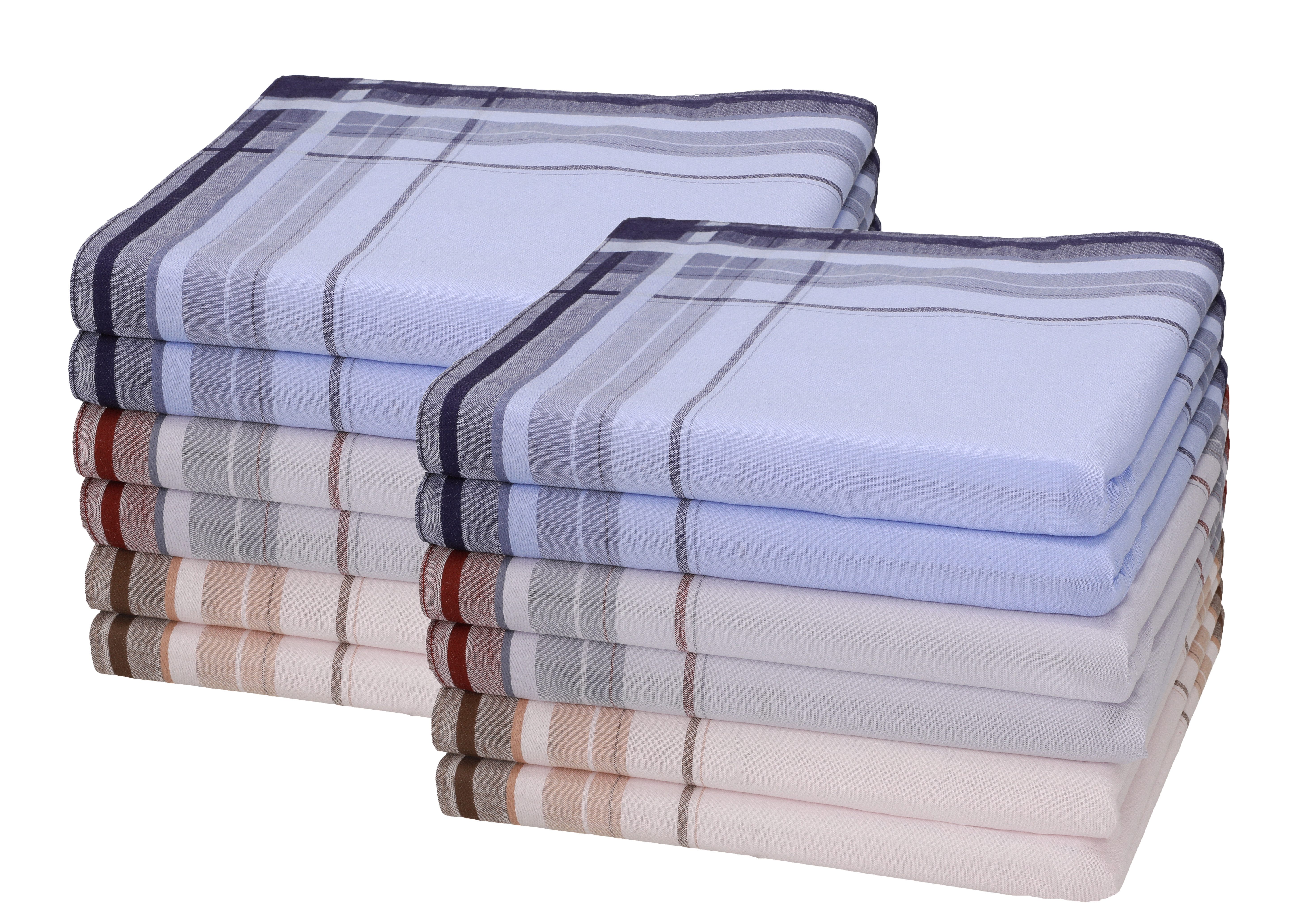 Betz Taschentuch 12 Stück Herren Stoff Taschentücher Set LUX 1 40x40cm