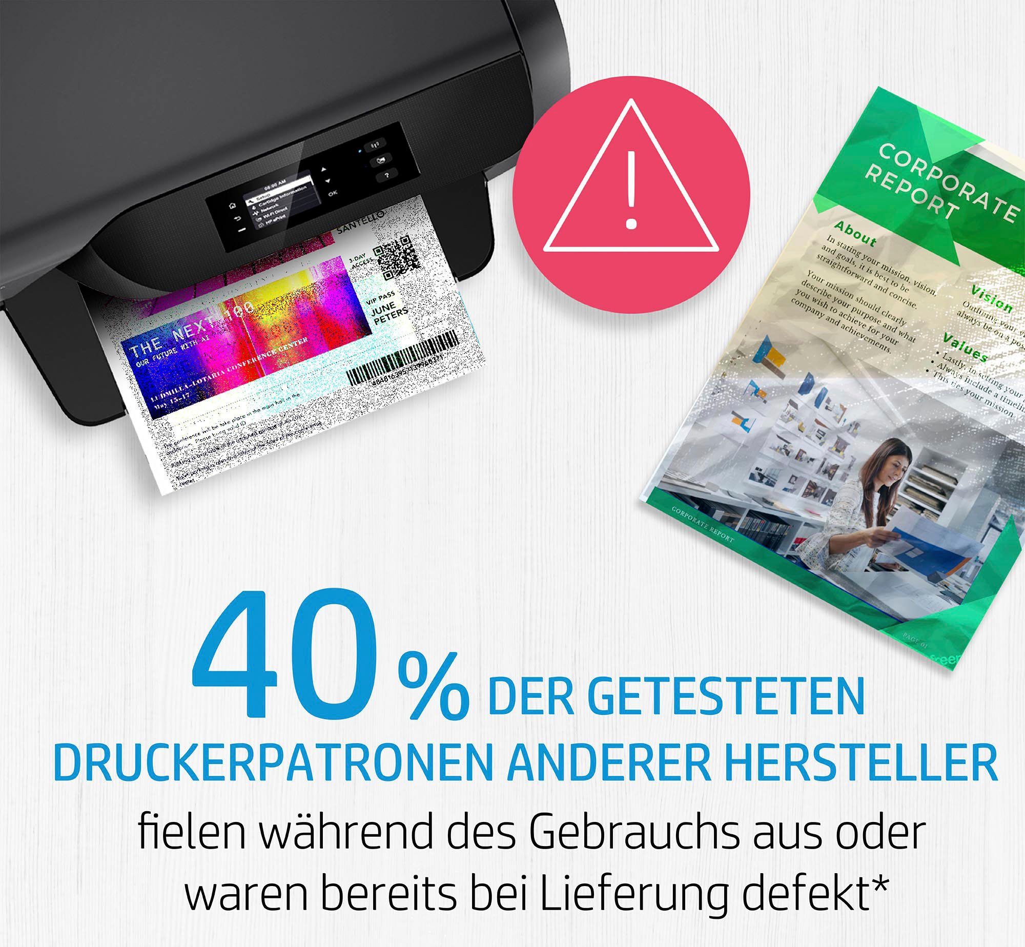 HP HP original Druckerpatrone 302 Black, Doppelpack Tintenpatrone (Set, 2-tlg., original Druckerpatrone 302 schwarz)