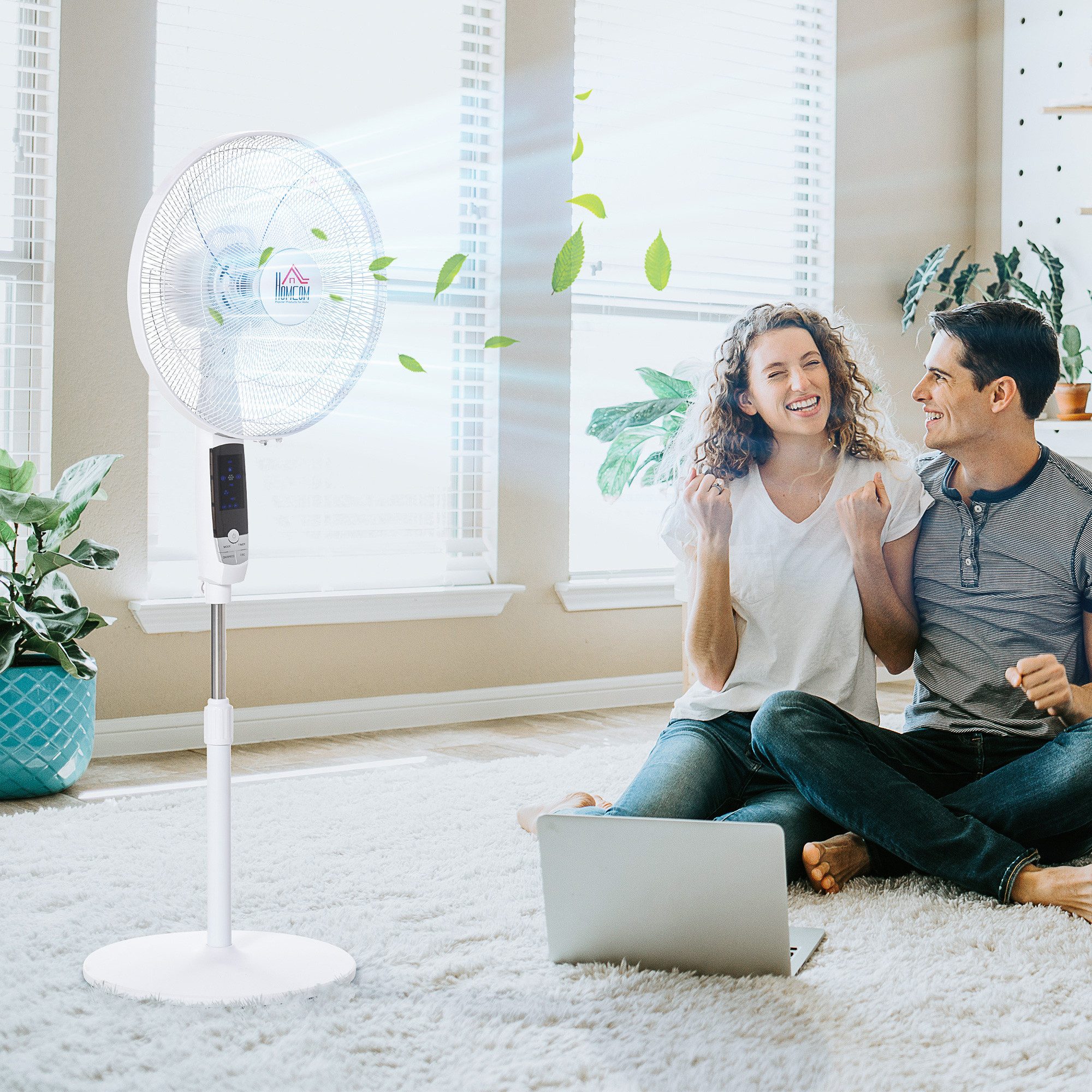 HOMCOM Standventilator Ventilator mit 5h Timer, günstig online kaufen