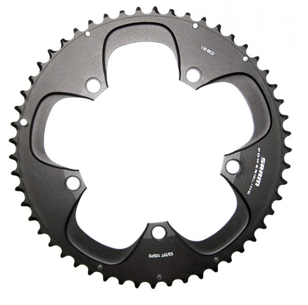 Kettenschaltung SRAM Kettenblatt Road 34T, LK 110mm, schwarz - 110mm, 50-34, schwarz