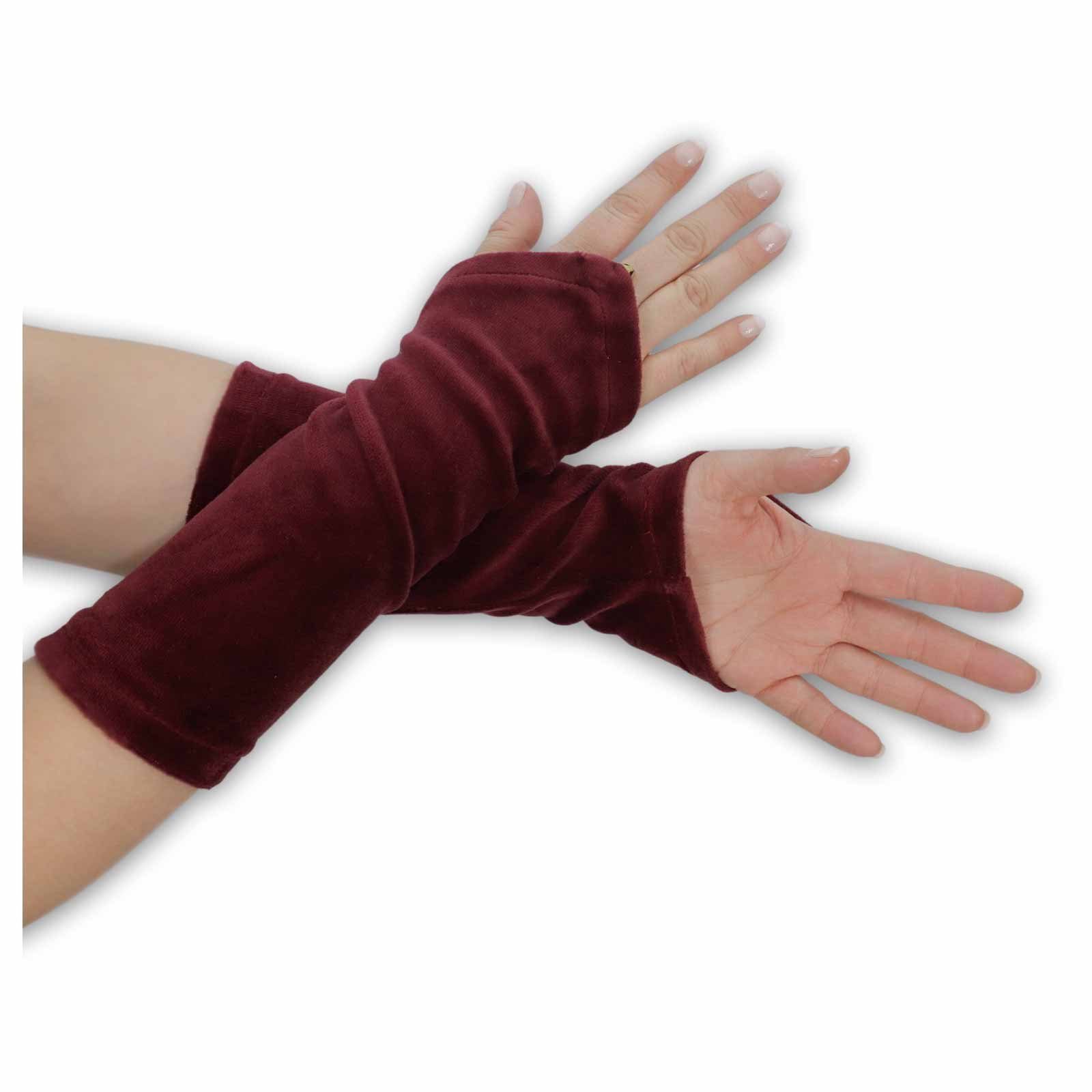 KUNST UND MAGIE Armstulpen »Damen Samt Armstulpen Stulpen Handwärmer  Handschuhe mit Glöckchen Boho« online kaufen | OTTO