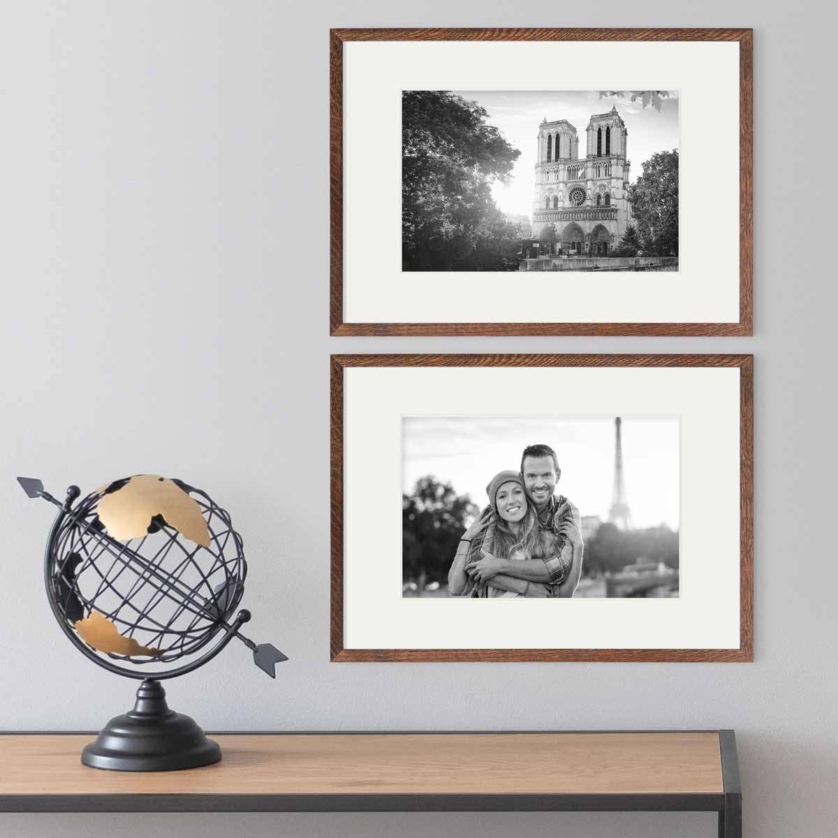PHOTOLINI Bilderrahmen 2er Set Echtholz mit günstig online kaufen