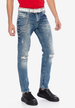 Cipo & Baxx Bequeme Jeans im angesagten Used-Look in Slim Fit