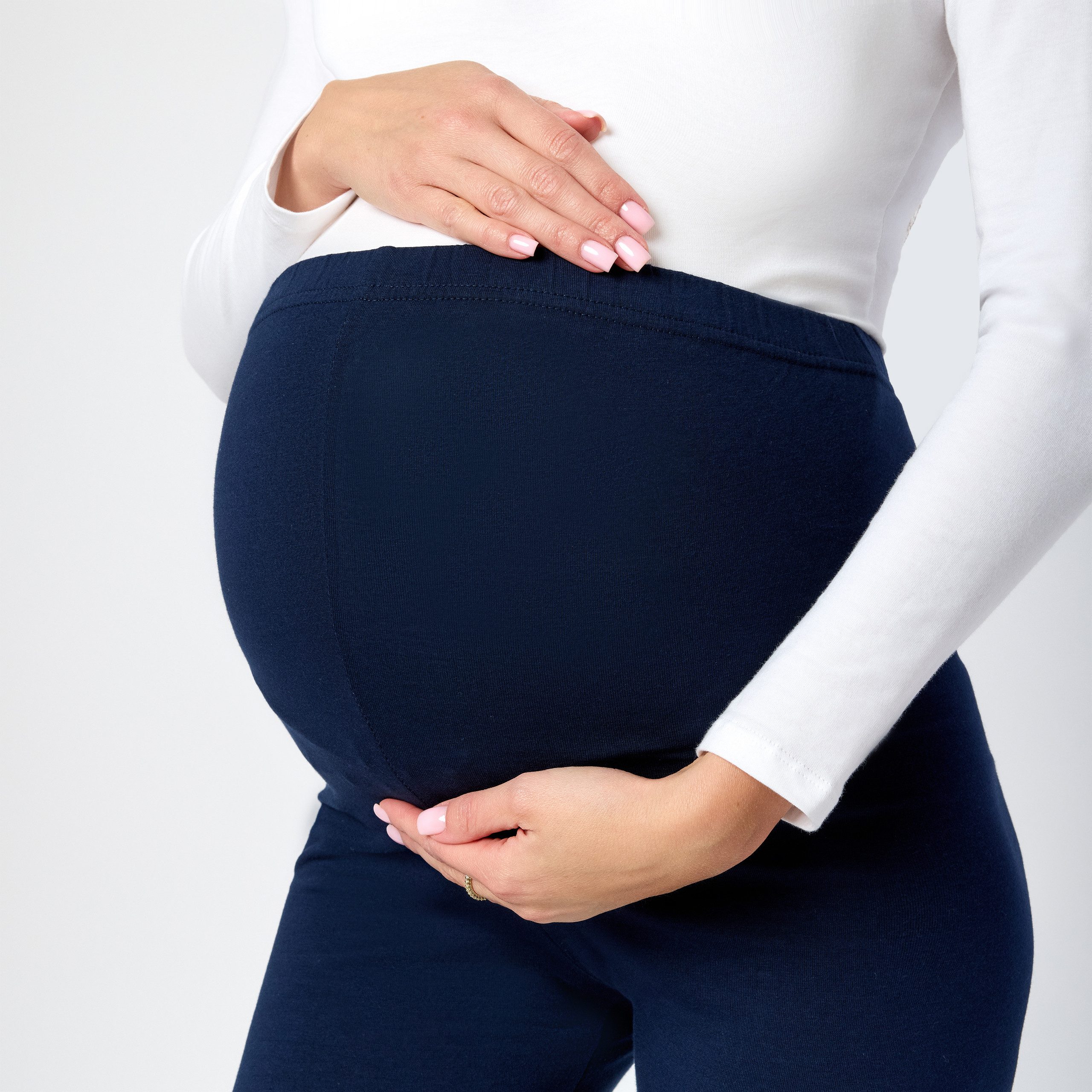 Be Mammy Umstandsleggings 3/4 Umstandhose BE20-229 (1-tlg) aus Baumwolle
