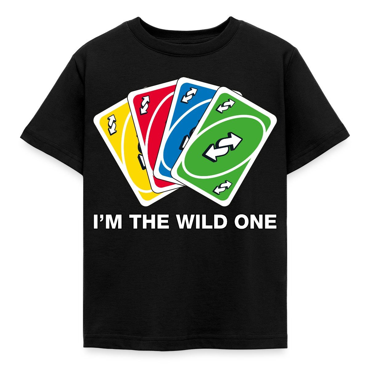 T-Shirt UNO I'm The Wild One Meme Richtungswechsel-Karte Geschenk Kinder T-Shi
