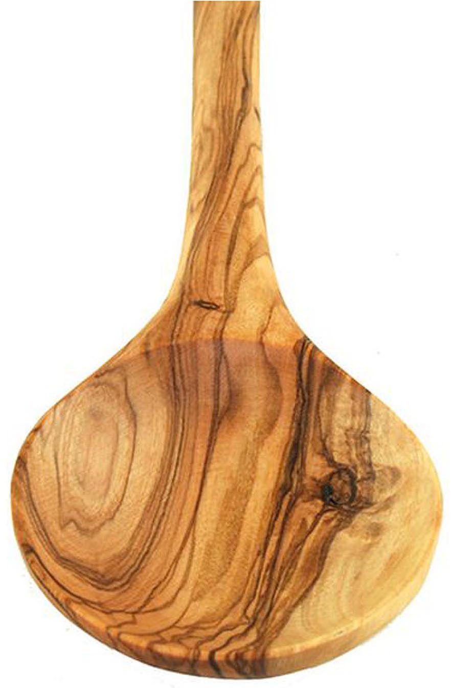 Olivenholz-erleben Kochbesteck-Set aus naturbelassenem Olivenholz (Set, 4-tlg., Kochlöffel, Pfannenwender, 2tlg. Salatbesteck), Schonend zu Pfannen & Töpfen, geschmacksneutral