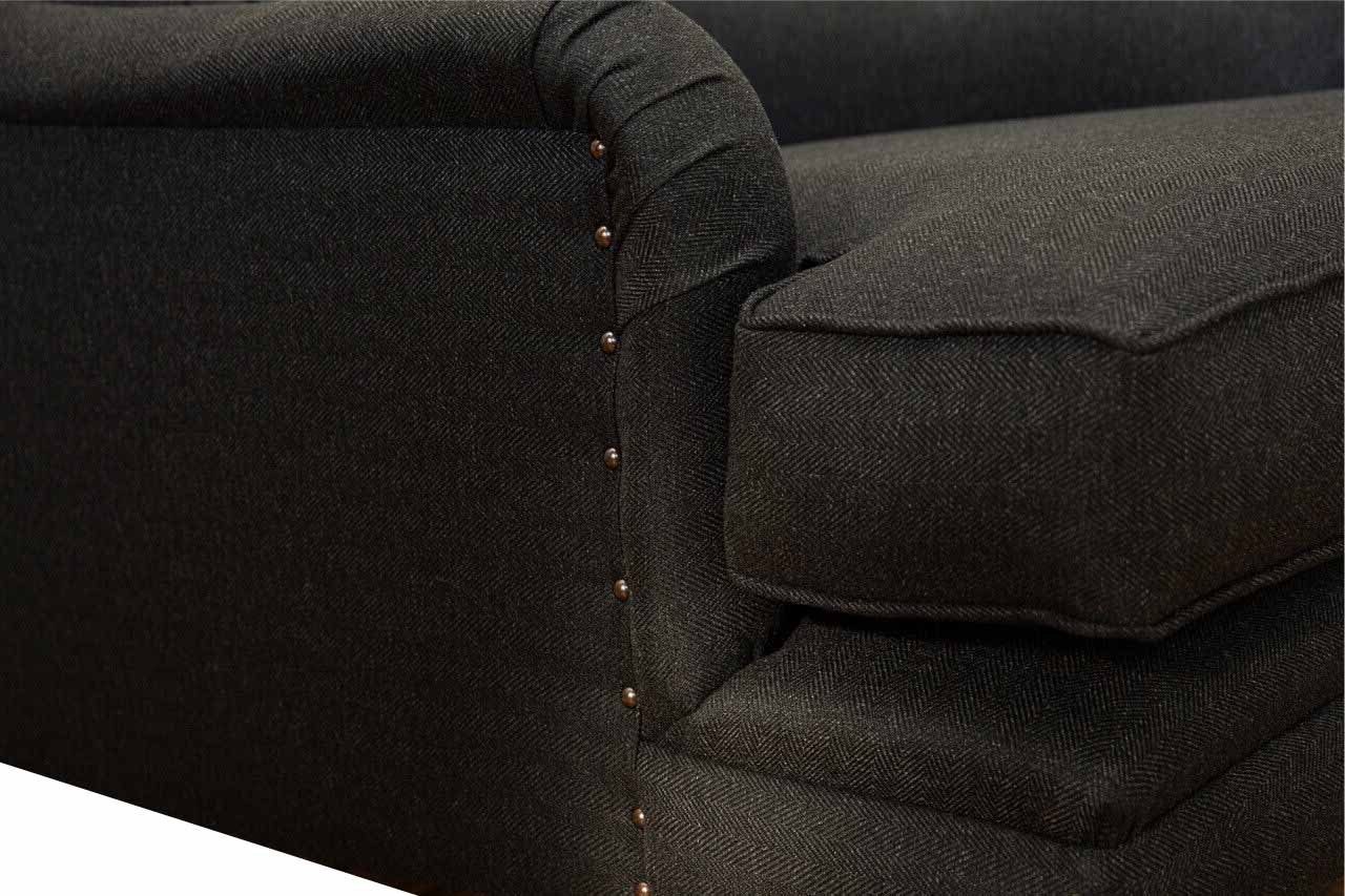 Chesterfield-Sessel, Design Klassisch Sitzer JVmoebel Wohnzimmer Chesterfield Sessel 1.5 Textil