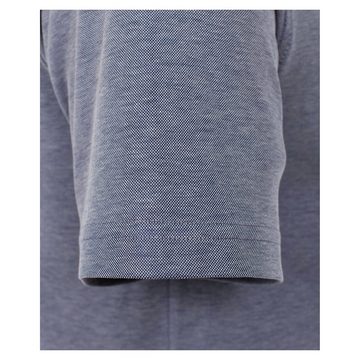 CASAMODA Langarm-Poloshirt CasaModa Große Größen Herren T-Shirt blau-silber melange "easy care"