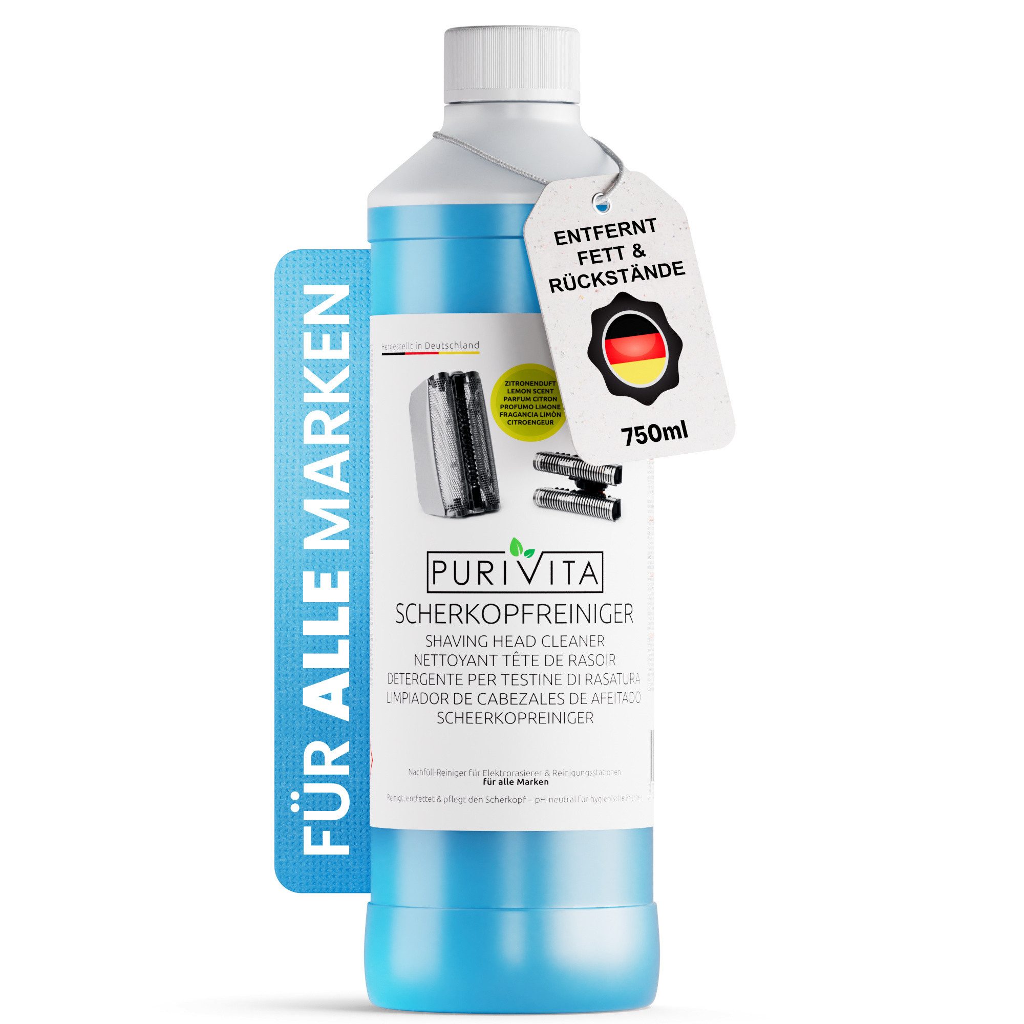 Purivita Elektrorasierer Reinigungslösung (Zitronenduft)
