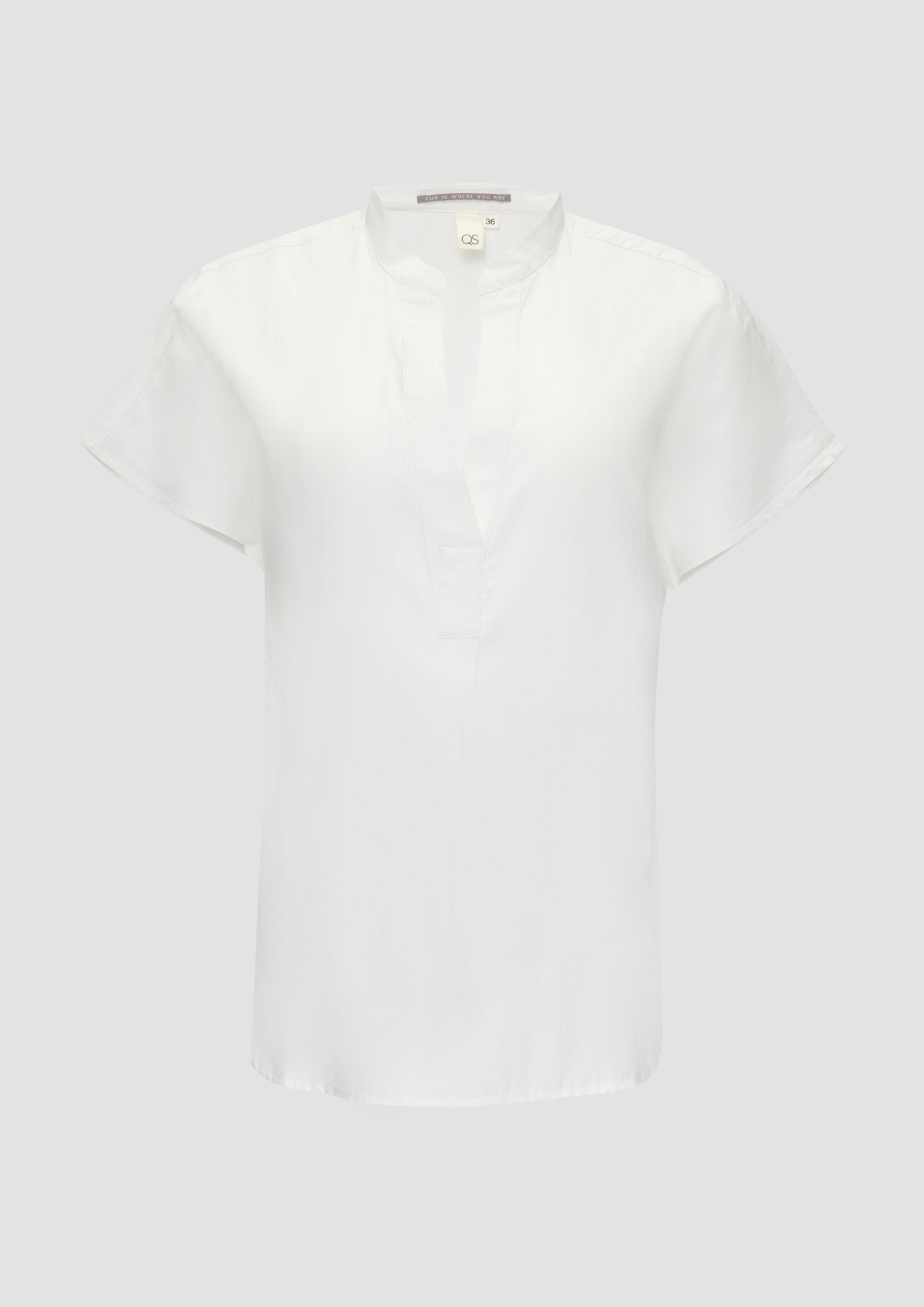 Kurzarmbluse Blusenshirt aus Popeline