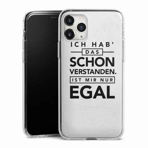 DeinDesign Handyhülle Sprüche Statement Schon verstanden, Apple iPhone 11 Pro Max Silikon Hülle Bumper Case Handy Schutzhülle