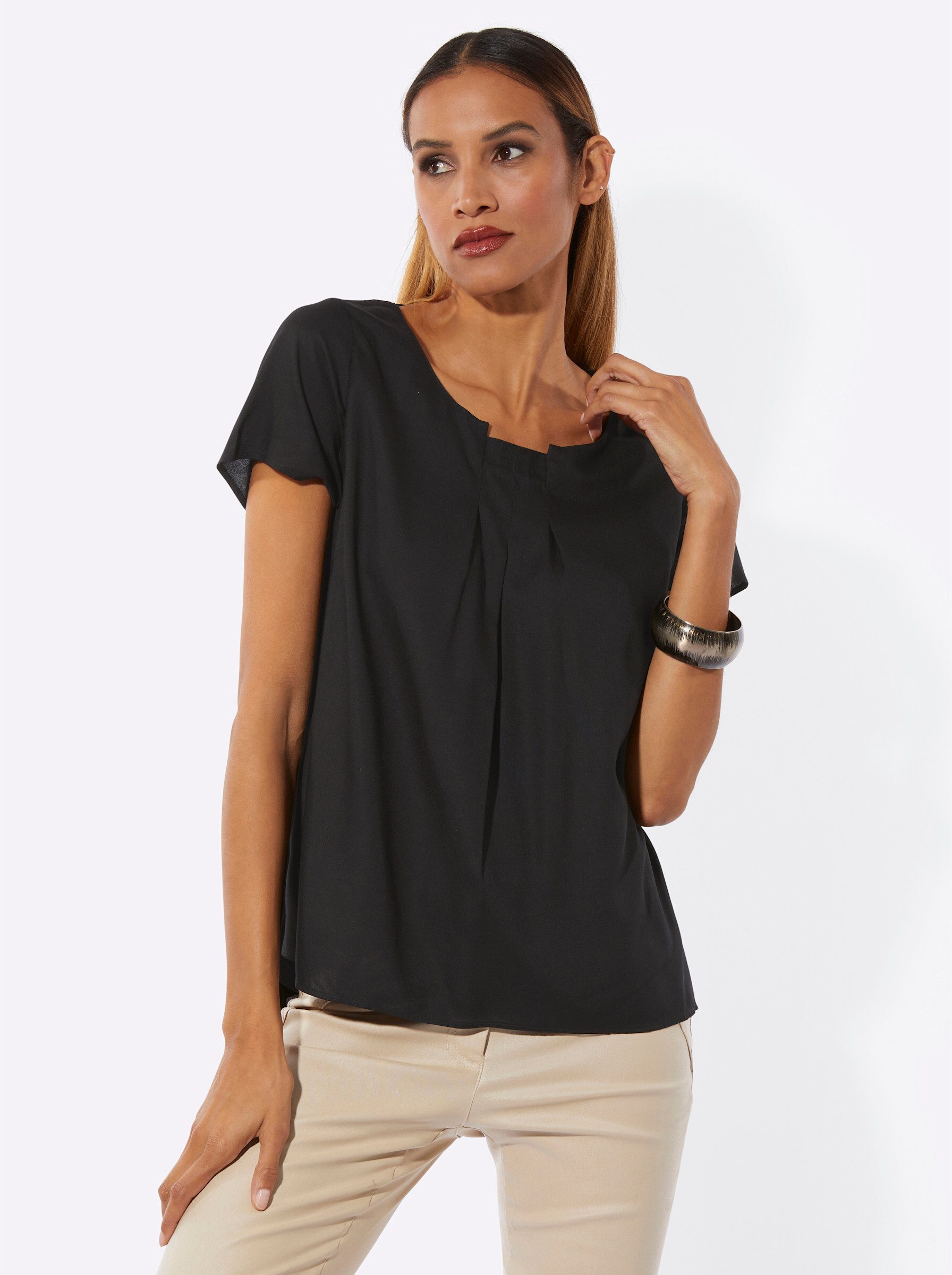 creation L Klassische Bluse Kurzarmbluse günstig online kaufen