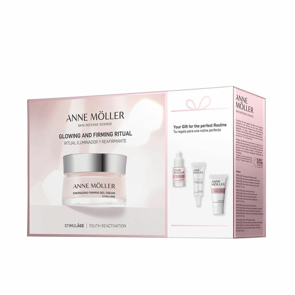 Anne Möller Hautpflege-Set STIMULAGE RITUAL ILLUMINADOR Y REAFIRMANTE GEL CREMA ETUCHE 4 Stck