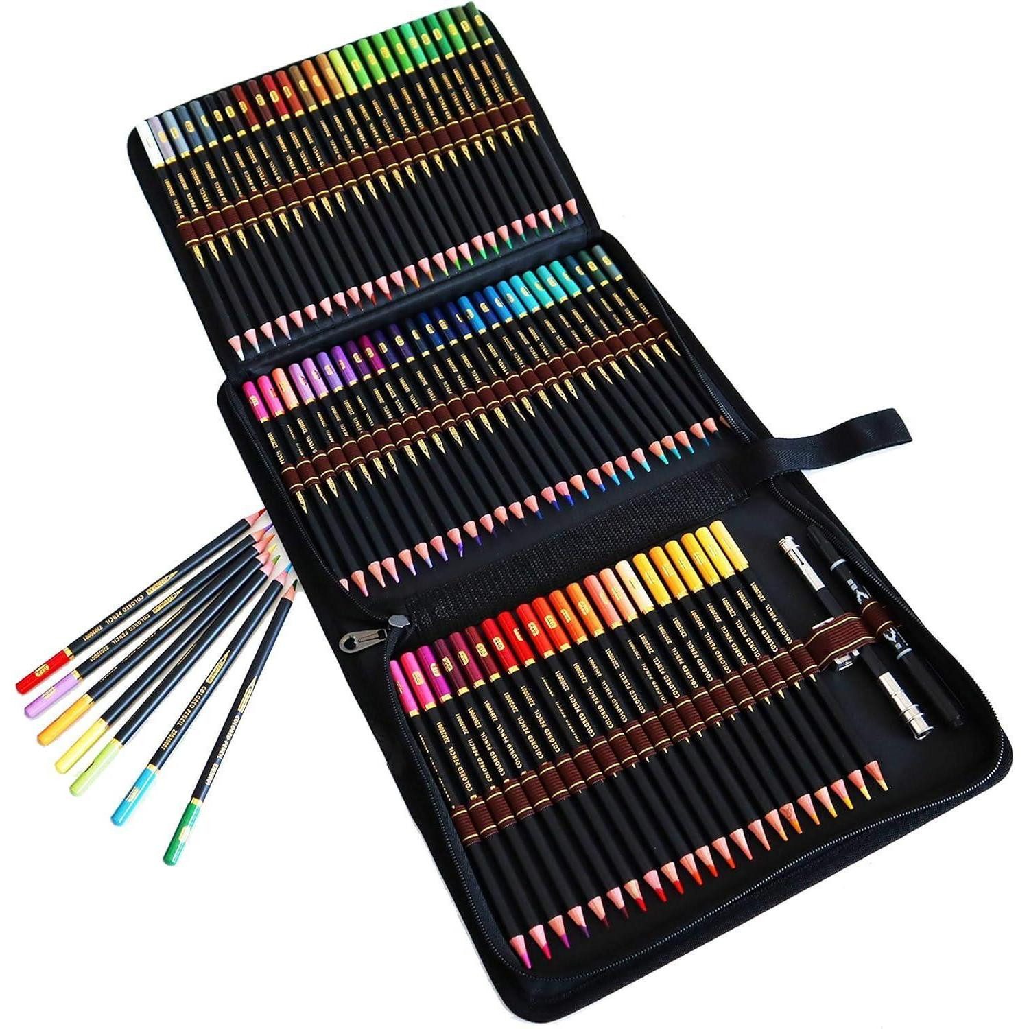 Majoart Buntstift 72 Цветные карандаши Bleistift Farbstifte Malset Premium Zipper Case